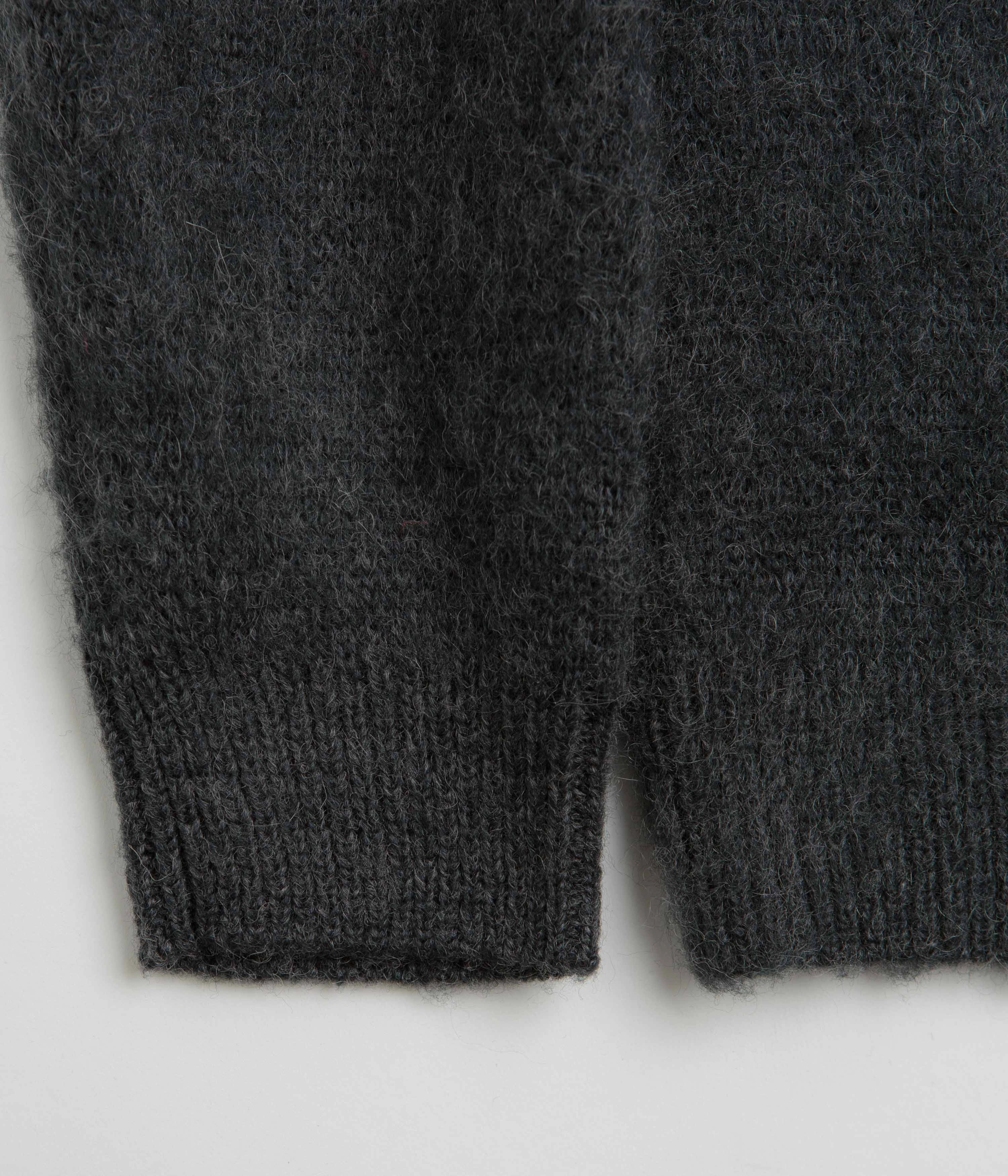 Gramicci Mohair Cardigan - Charcoal winter warmth