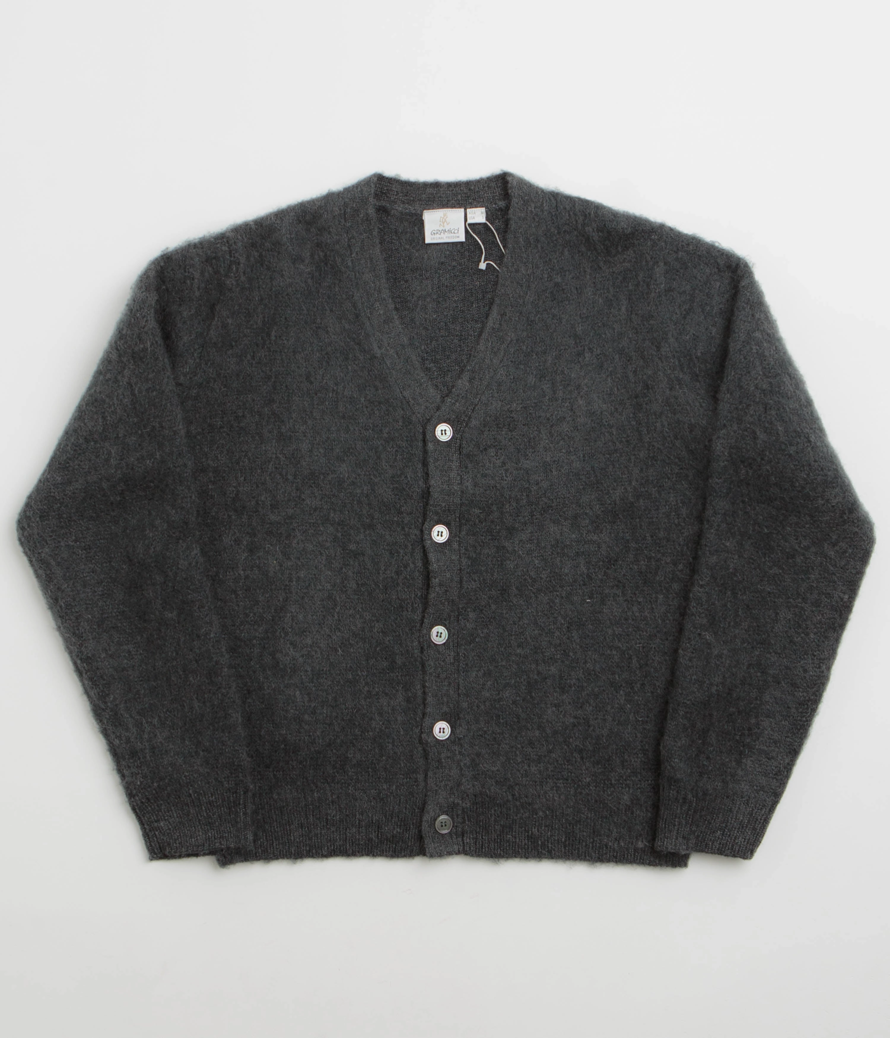 Soft Knit Wear Cozy Essentials Gramicci Mohair Cardigan - Charcoal