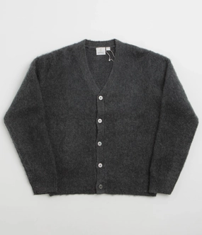 Soft Knit Wear Cozy Essentials Gramicci Mohair Cardigan - Charcoal