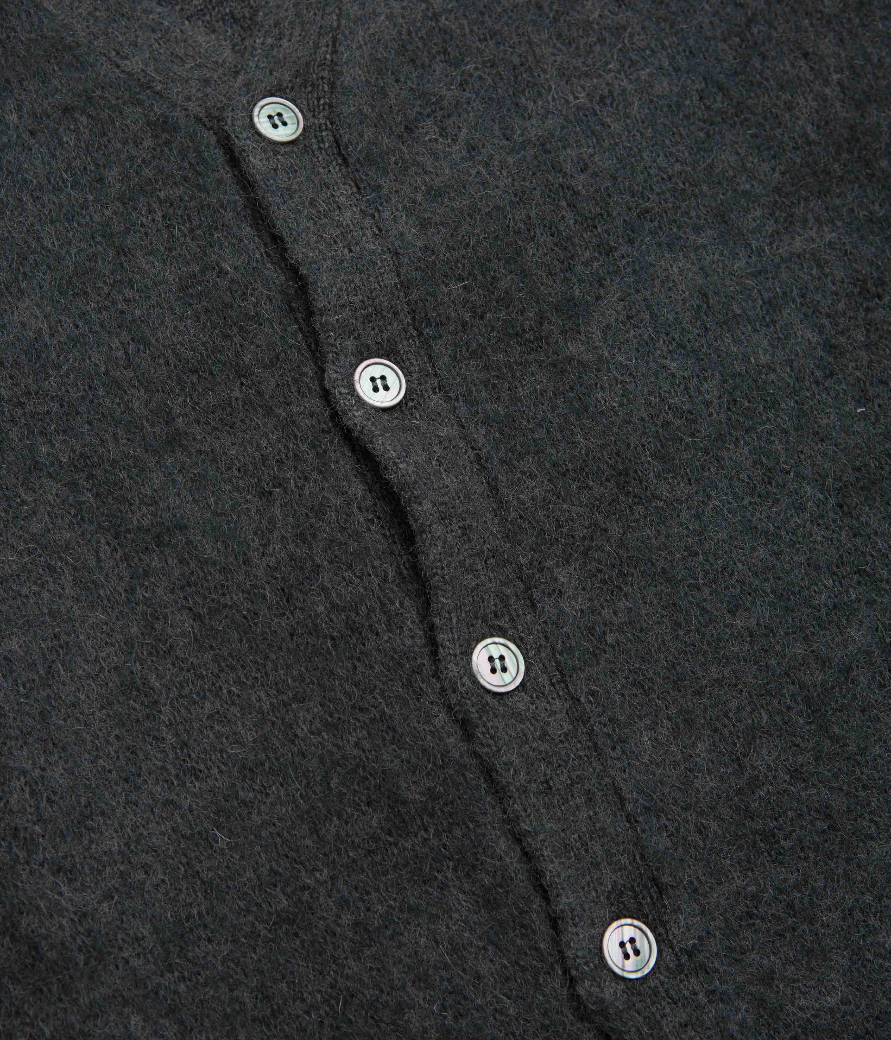 Casual Warmth Gramicci Mohair Cardigan - Charcoal