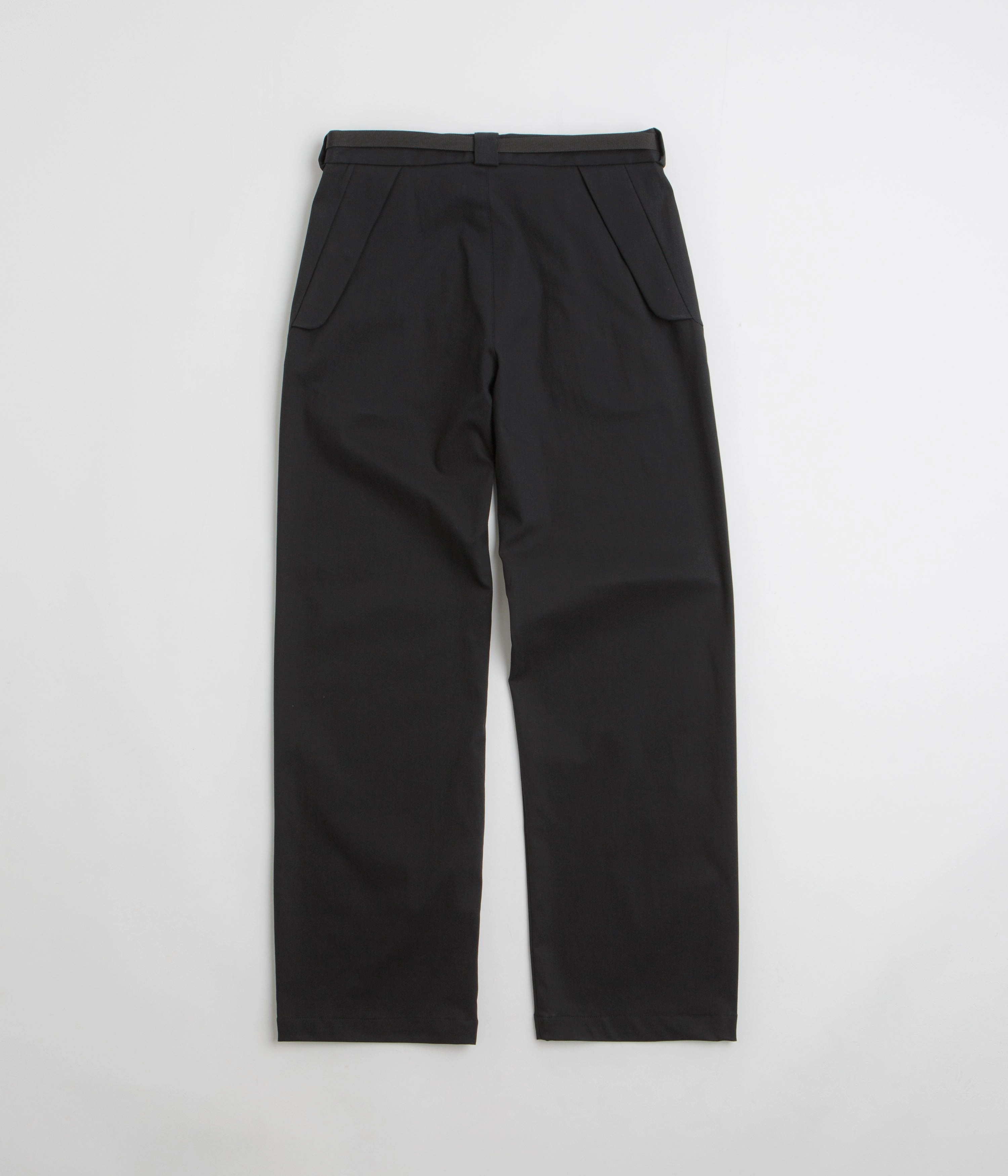 WrinkleFreeFinish ROA Buckle Chino Trousers - Black
