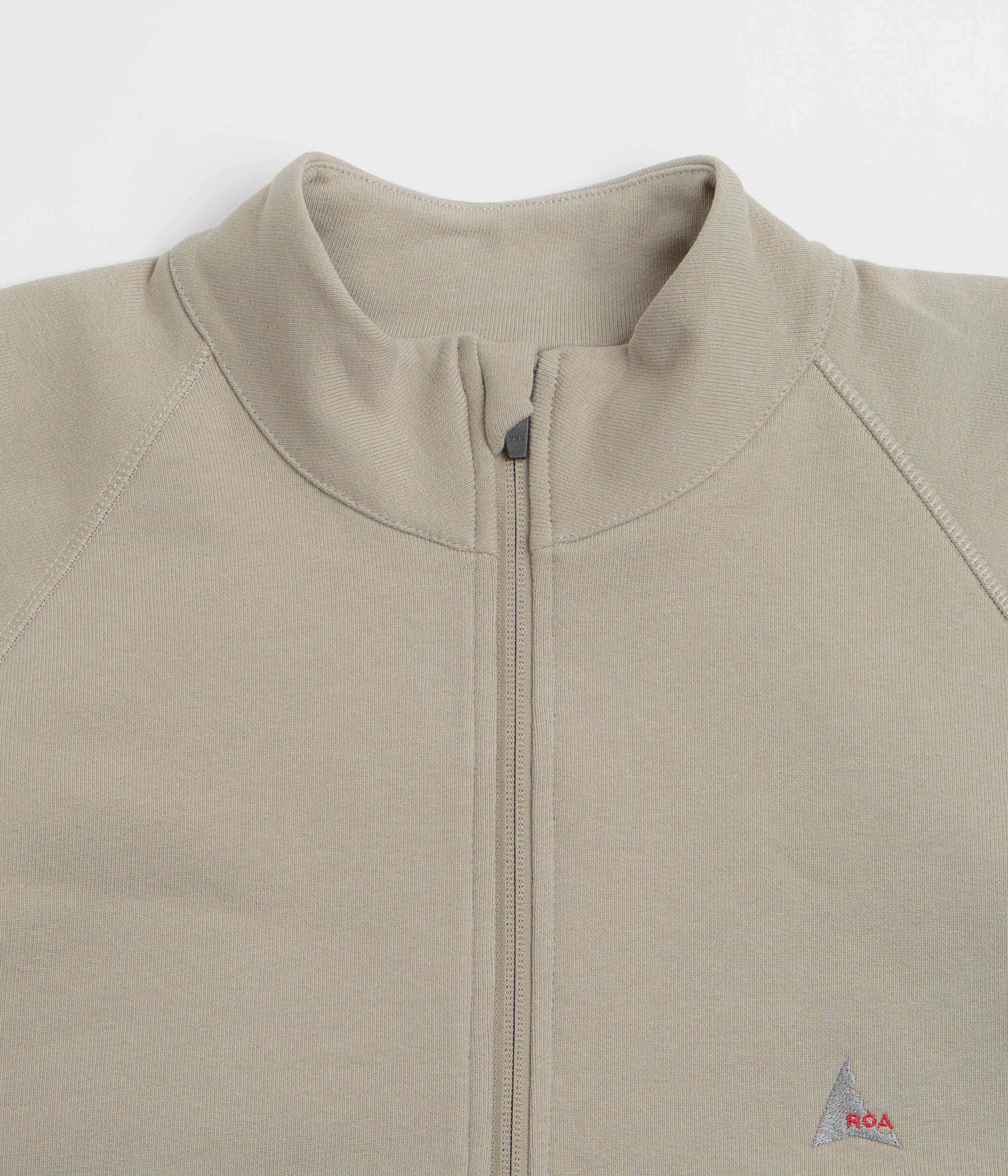 ROA Heavy Half Zip Sweatshirt - Taupe Soft Material