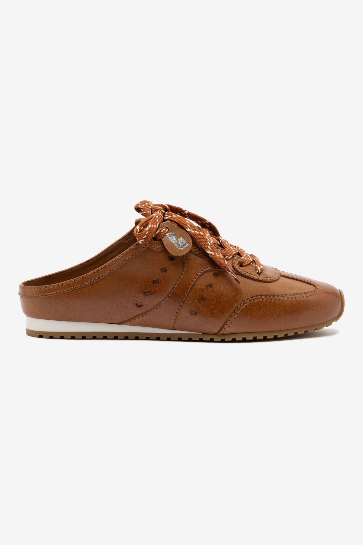 Stella Mule In Caramel Leather Gym-Friendly