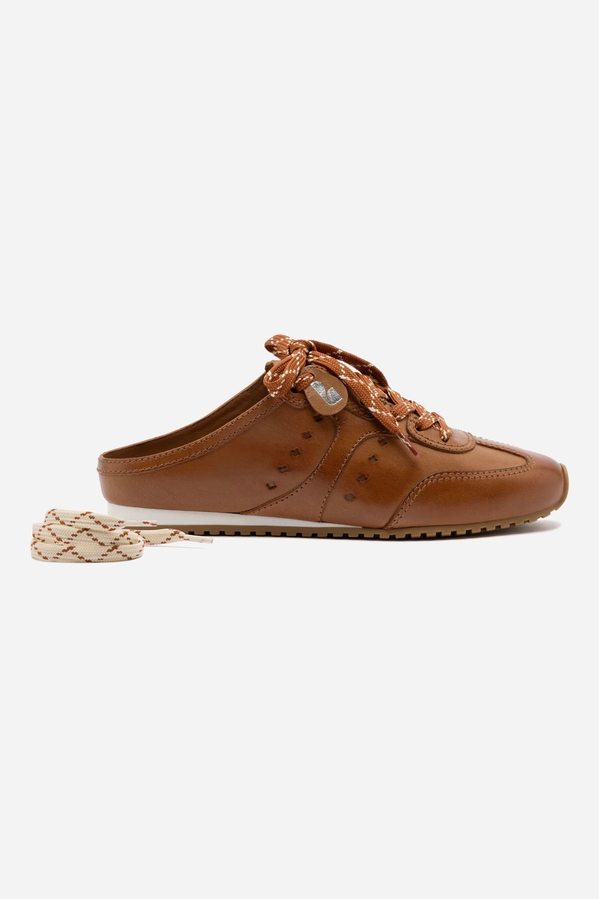 Air Flow Channels Sneaker Collections Stella Mule In Caramel Leather