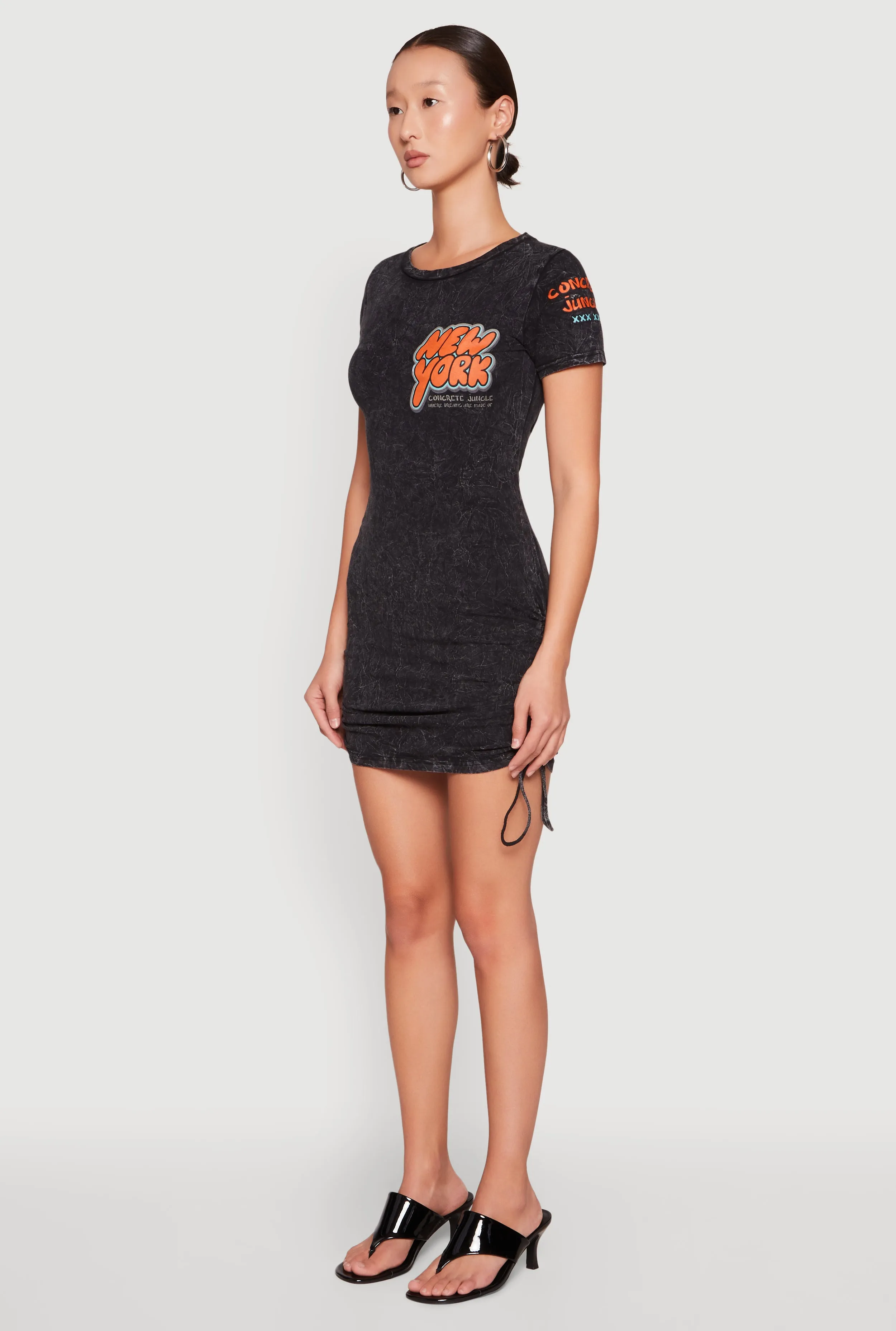 Mineral Wash New York Concrete Jungle Graphic Dress Farm Scene