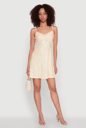 Madden Girl Ditsy Floral V Neck Cami Dress Fall Flow Minimal Aesthetic