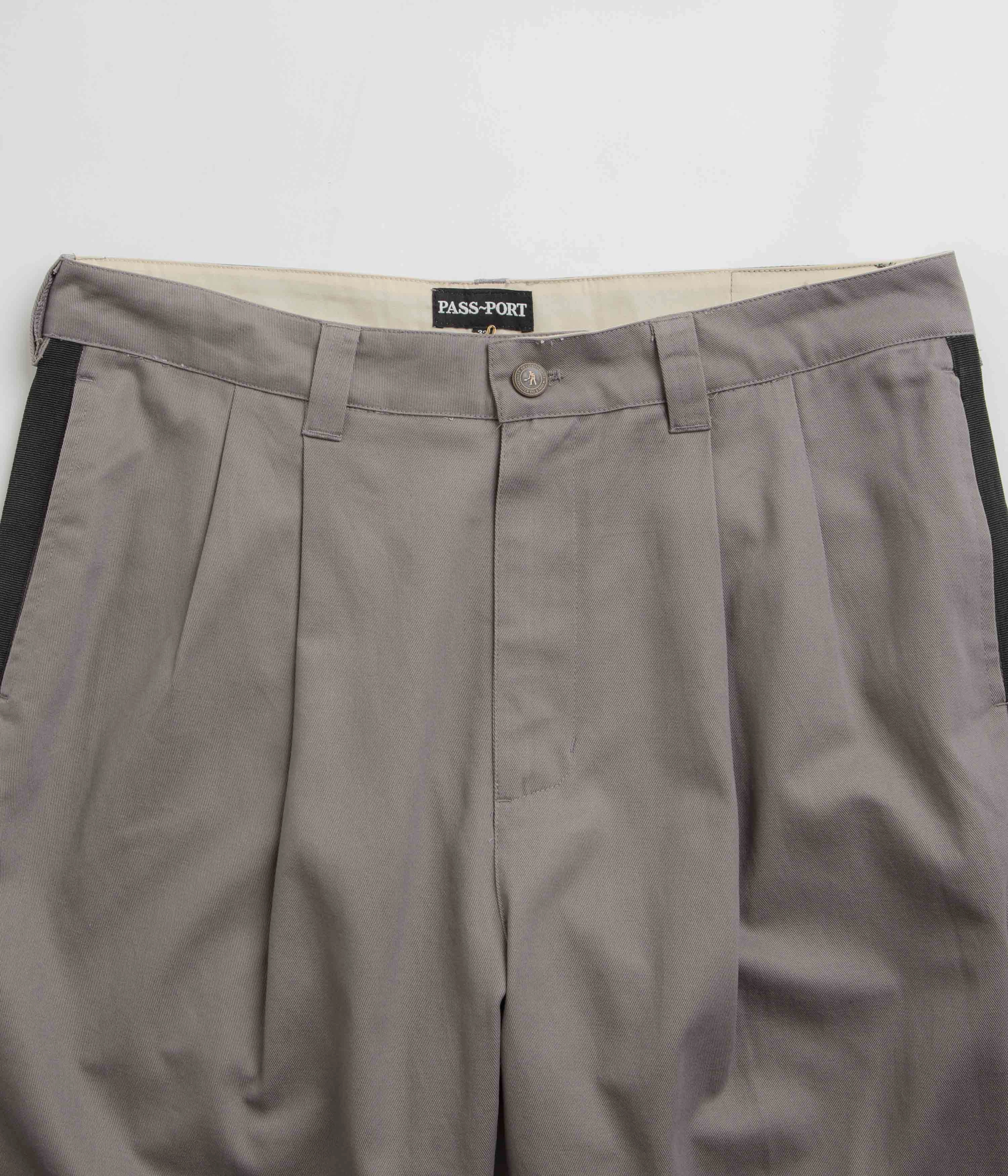 Pass Port Leagues Club Striped Pants - Grey / Black Active Comfort Wear Fashionable Appeal