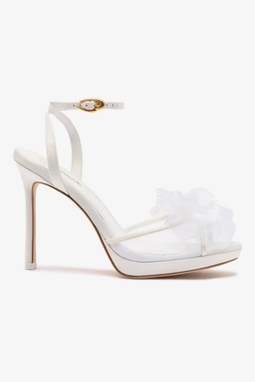 therapeutic Salma Platform Sandal In White Satin