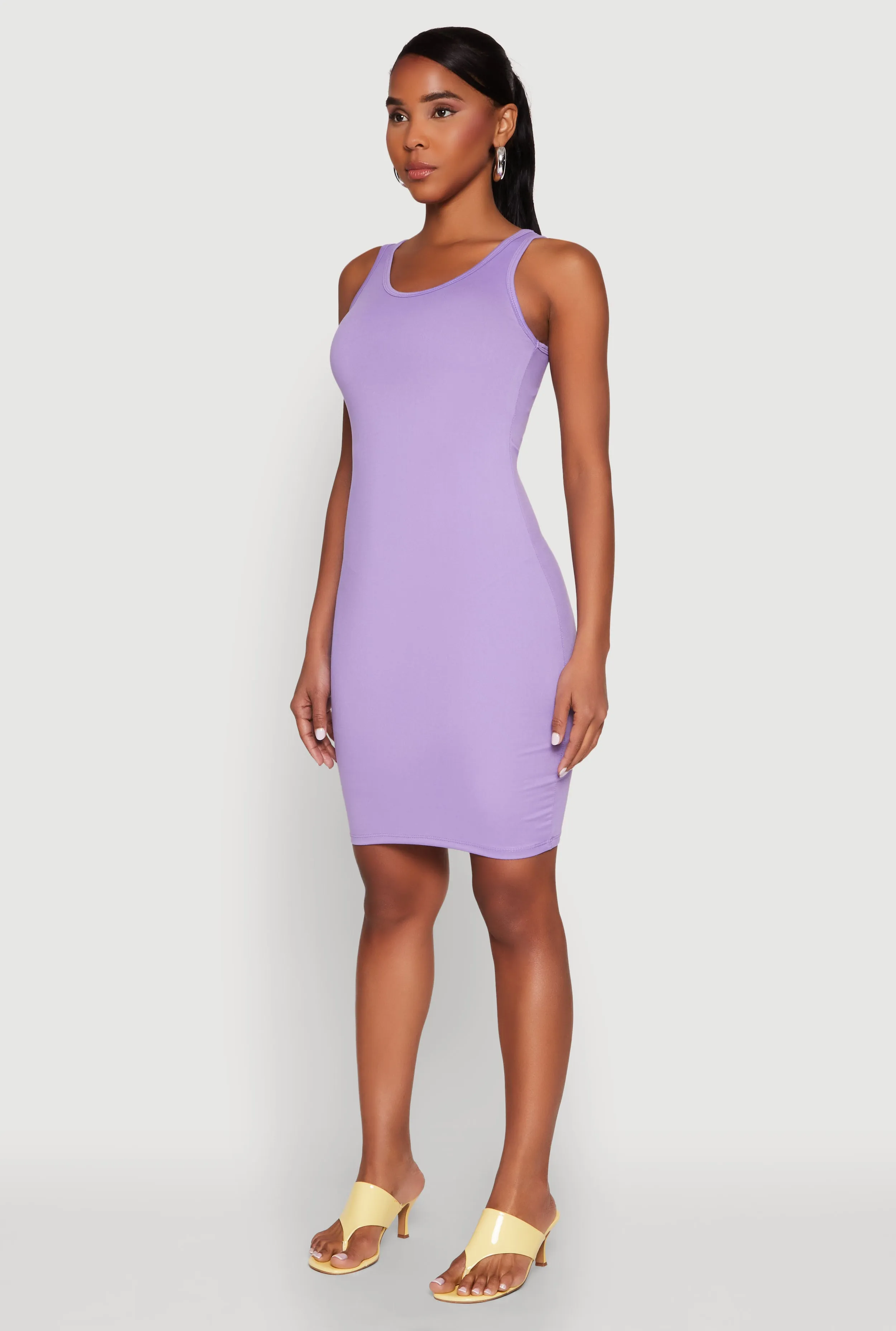 Modern Touch PlushLining Scoop Neck Tank Dress