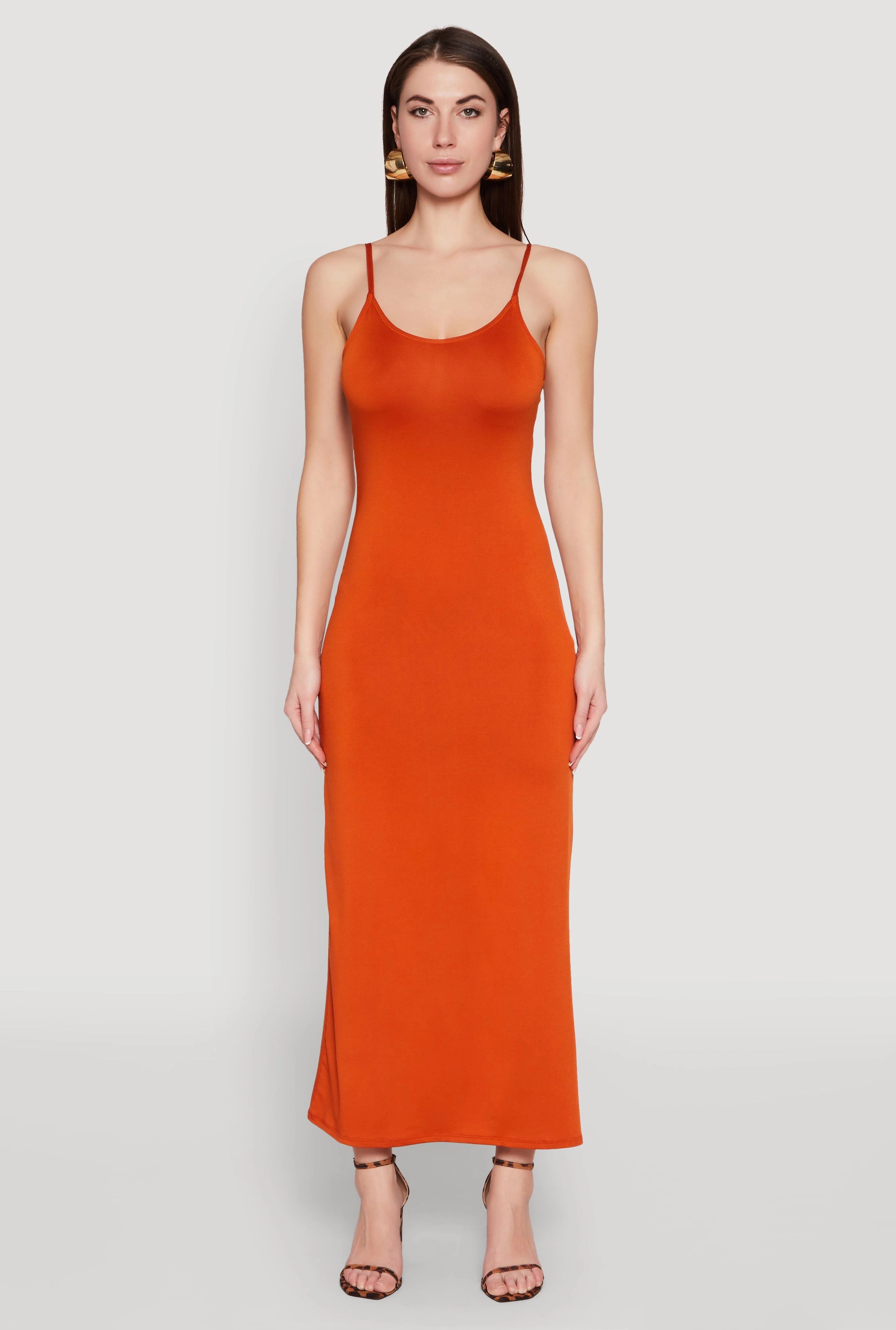 Scoop Neck Cami Maxi Dress Chic Everyday Wear Office Friendly