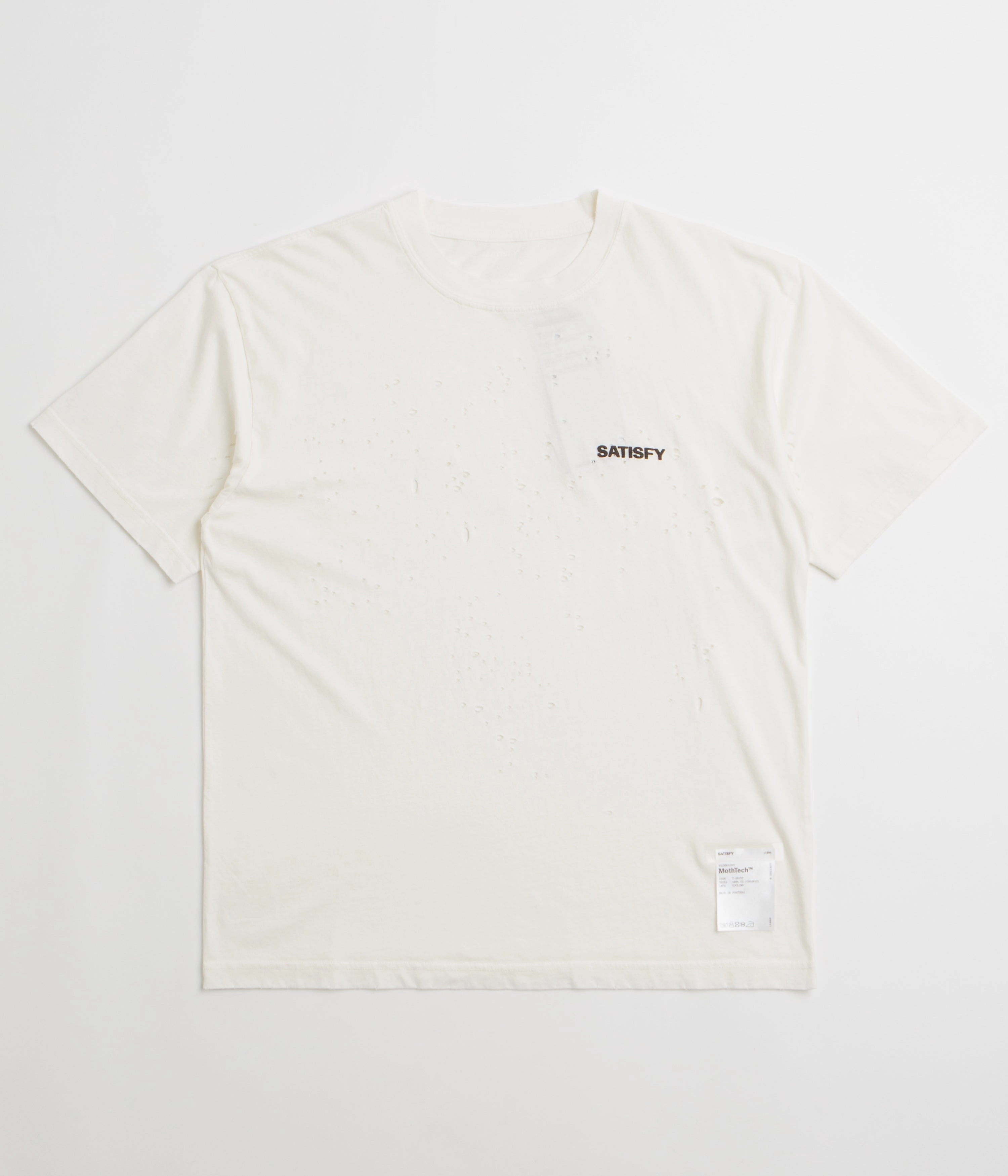 Satisfy MothTech T-Shirt - Off White / Black Urban Casual Look