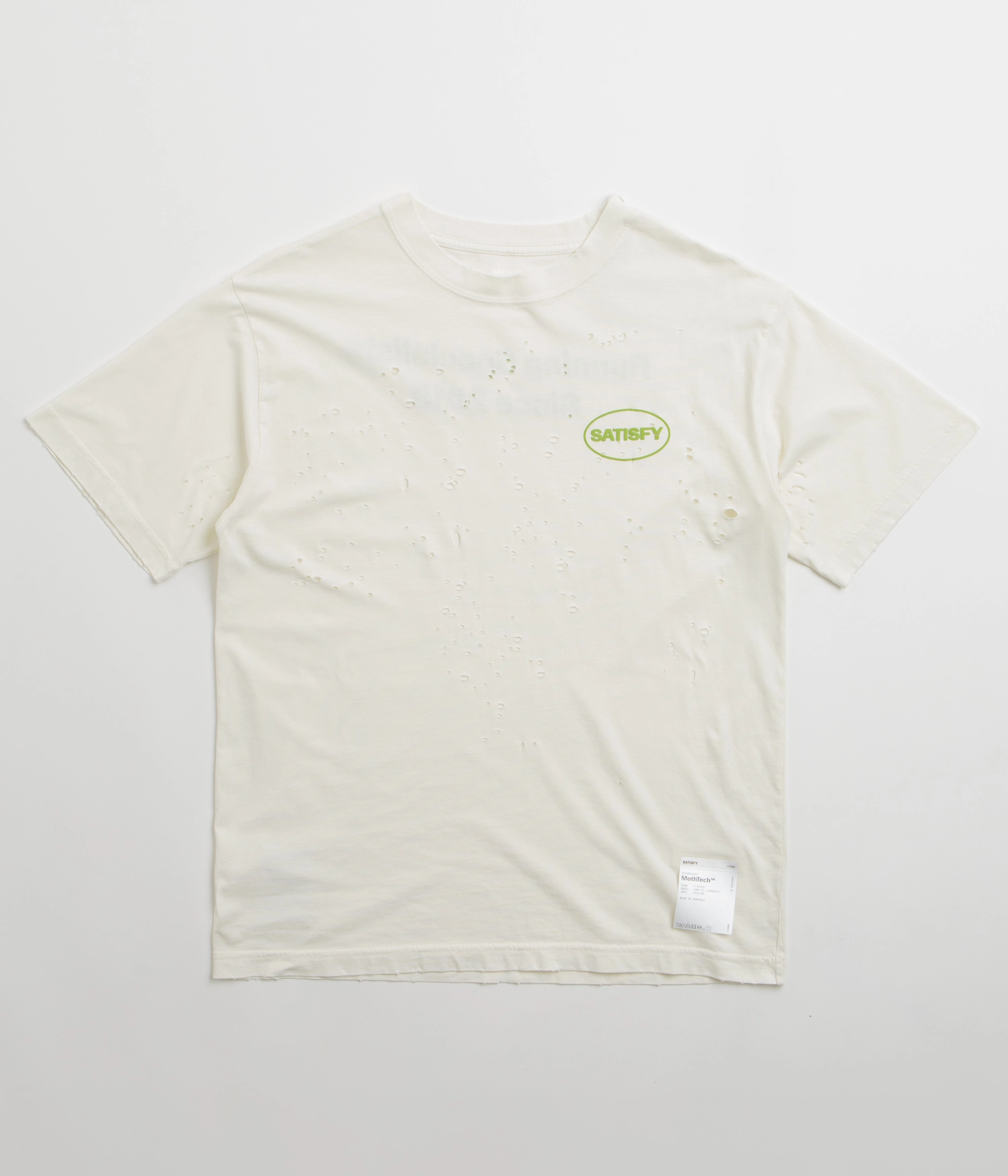 Satisfy MothTech T-Shirt - Off White Machine washable Everyday Top