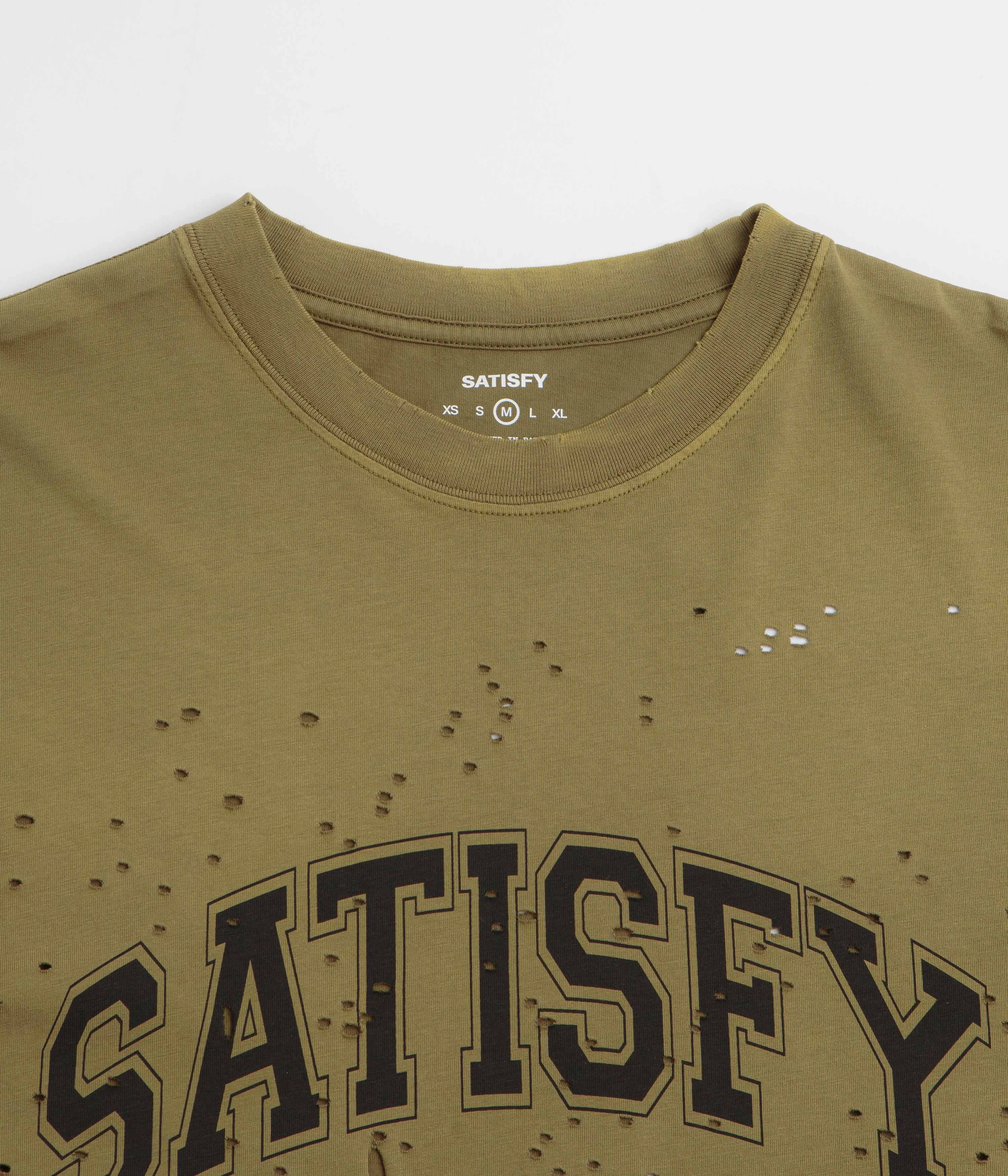 Satisfy MothTech T-Shirt - Sun Bleached Military Olive Wedding Casual Choice