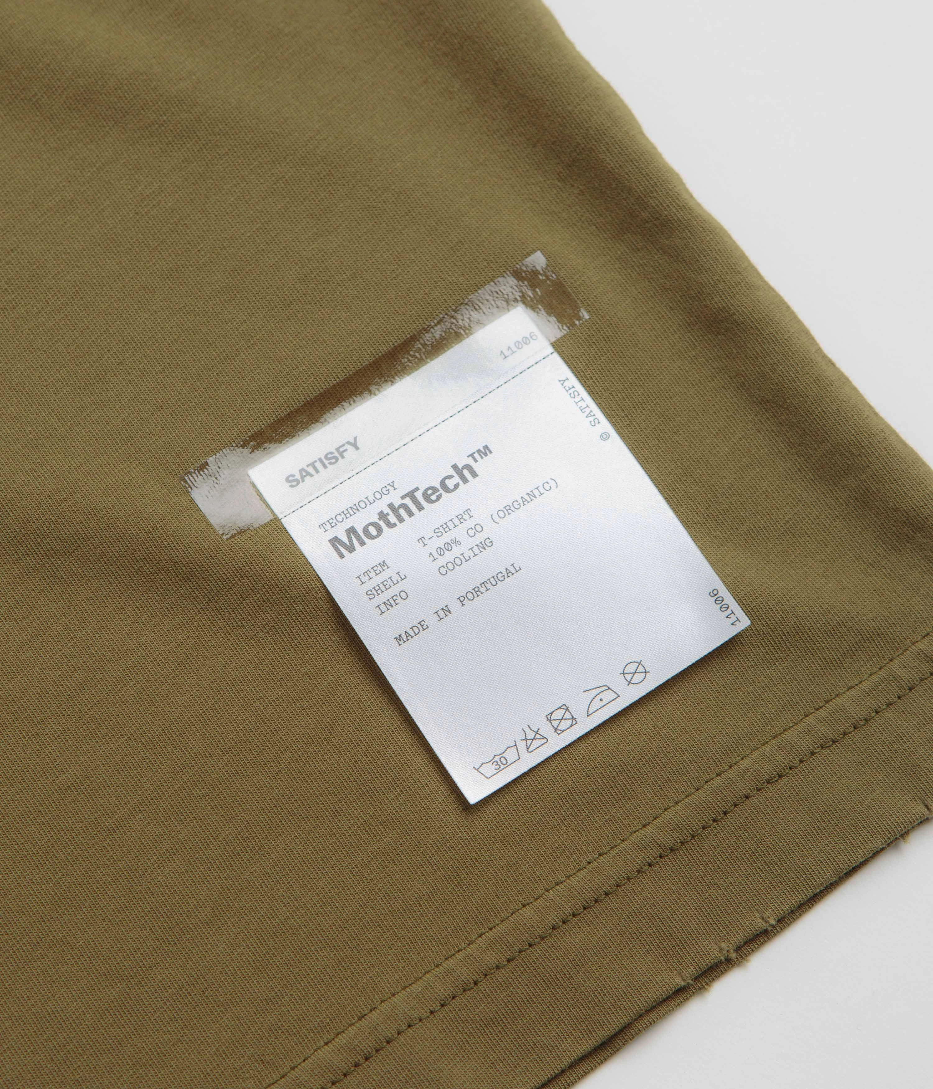 Reversible Design Concept Street Trend Look Satisfy MothTech T-Shirt - Sun Bleached Military Olive