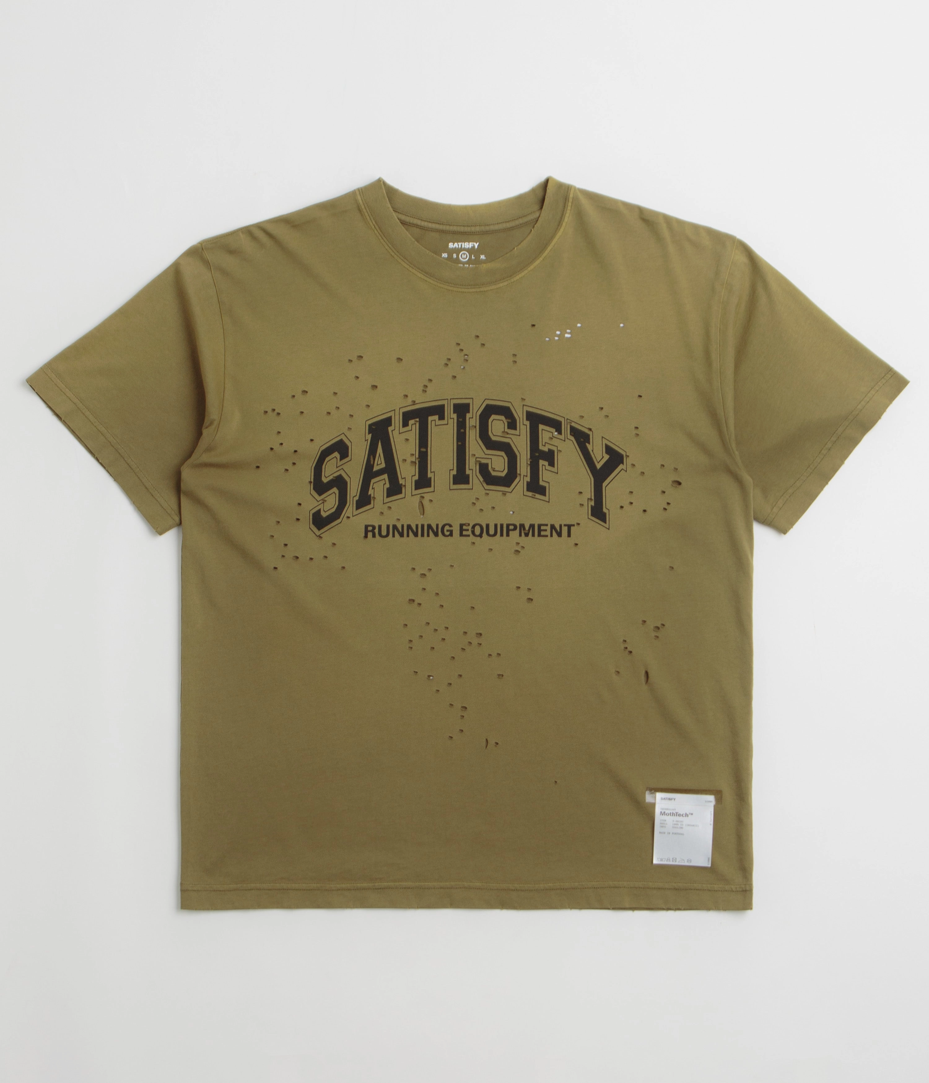 Summer Comfort Unisex Core Satisfy MothTech T-Shirt - Sun Bleached Military Olive