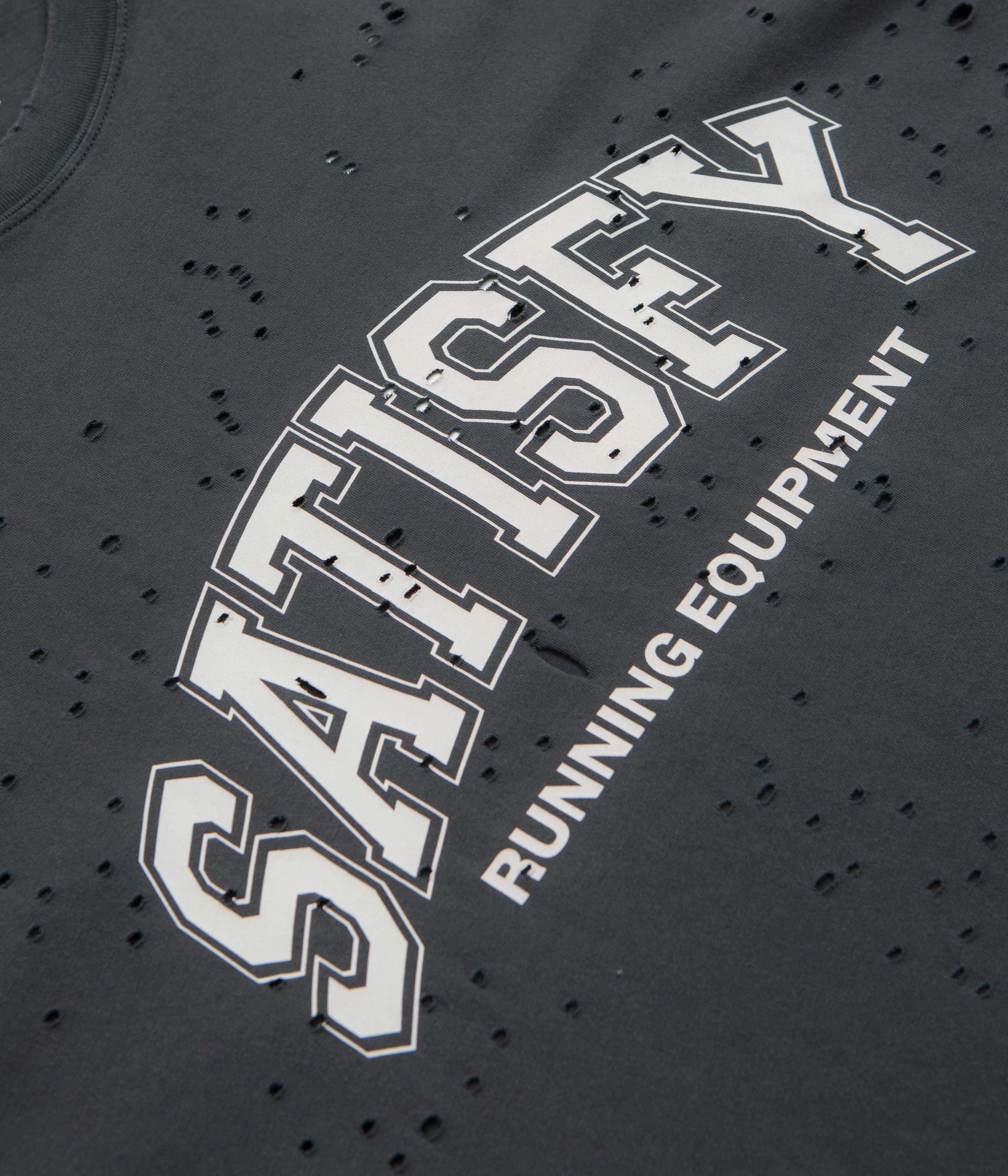 Cozy Touch Satisfy MothTech Varsity Logo T-Shirt - Aged Black
