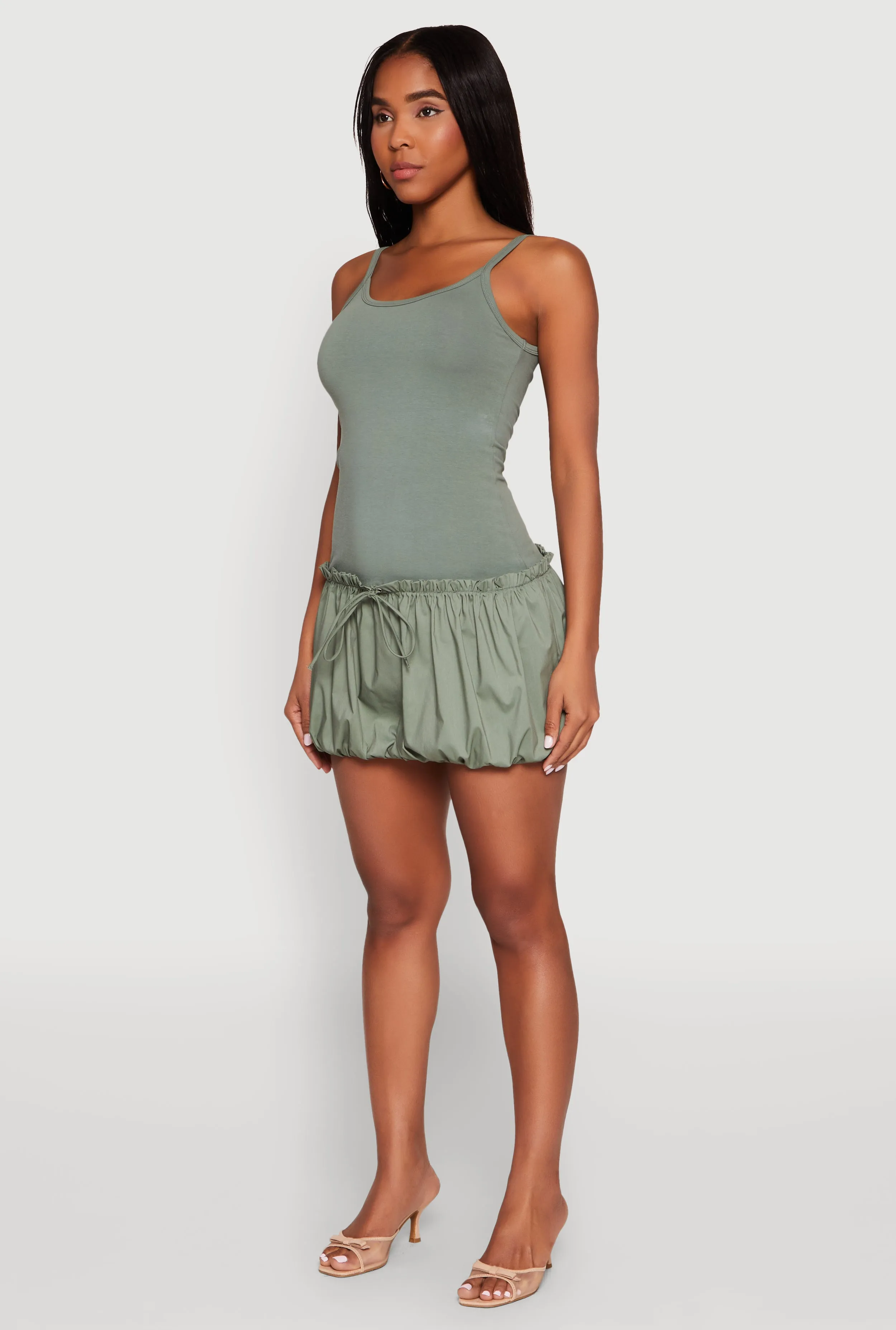 Modern Motion Scoop Neck Bubble Dress