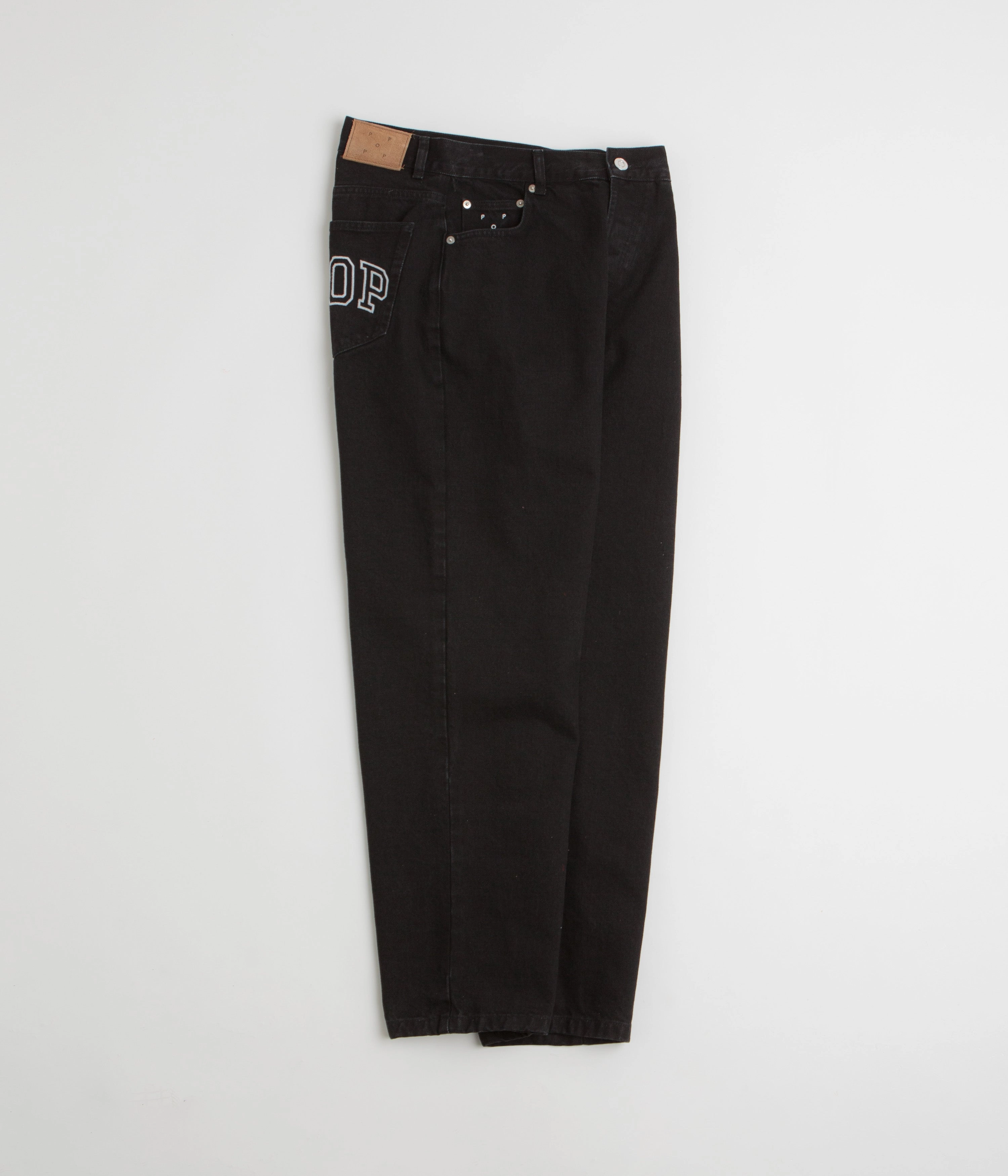 Pop Trading Company DRS Denim Arch Pants - Rinsed Black Odor Resistant Flexible Knee Panels