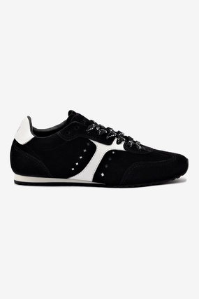 Stella Sneaker In Black Suede Stretchable Upper