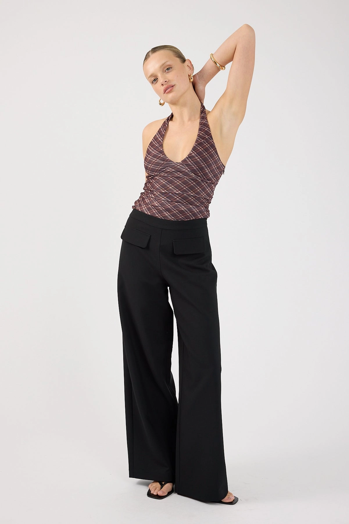 Comfortable Style Perfect Stranger Luca Pocket Tailored Pants Black