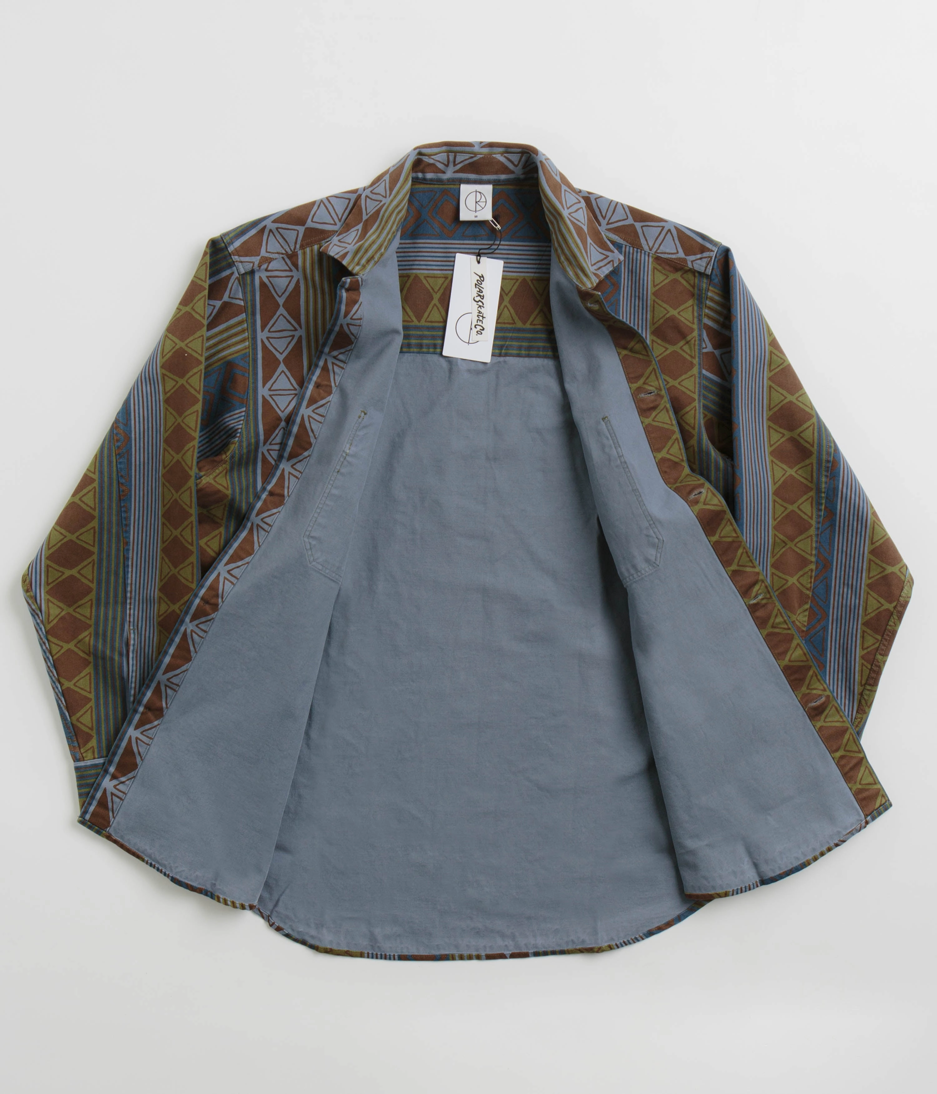Anti Pilling Surface Polar Big Boy Overshirt - Blue Green Mix
