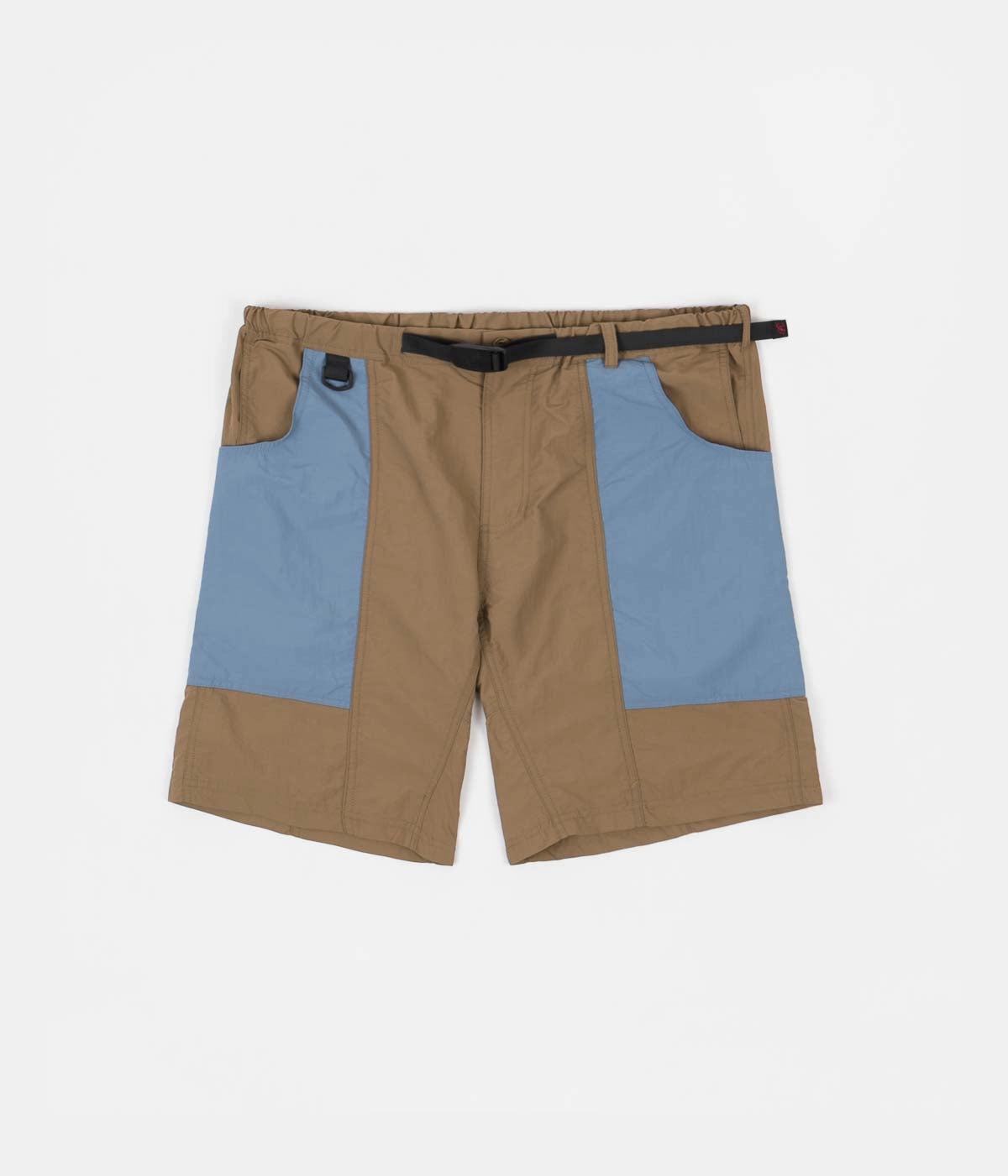 Gramicci Shell Gear Shorts - Tan / Sax Moisture Wicking Fabric Fitness Friendly