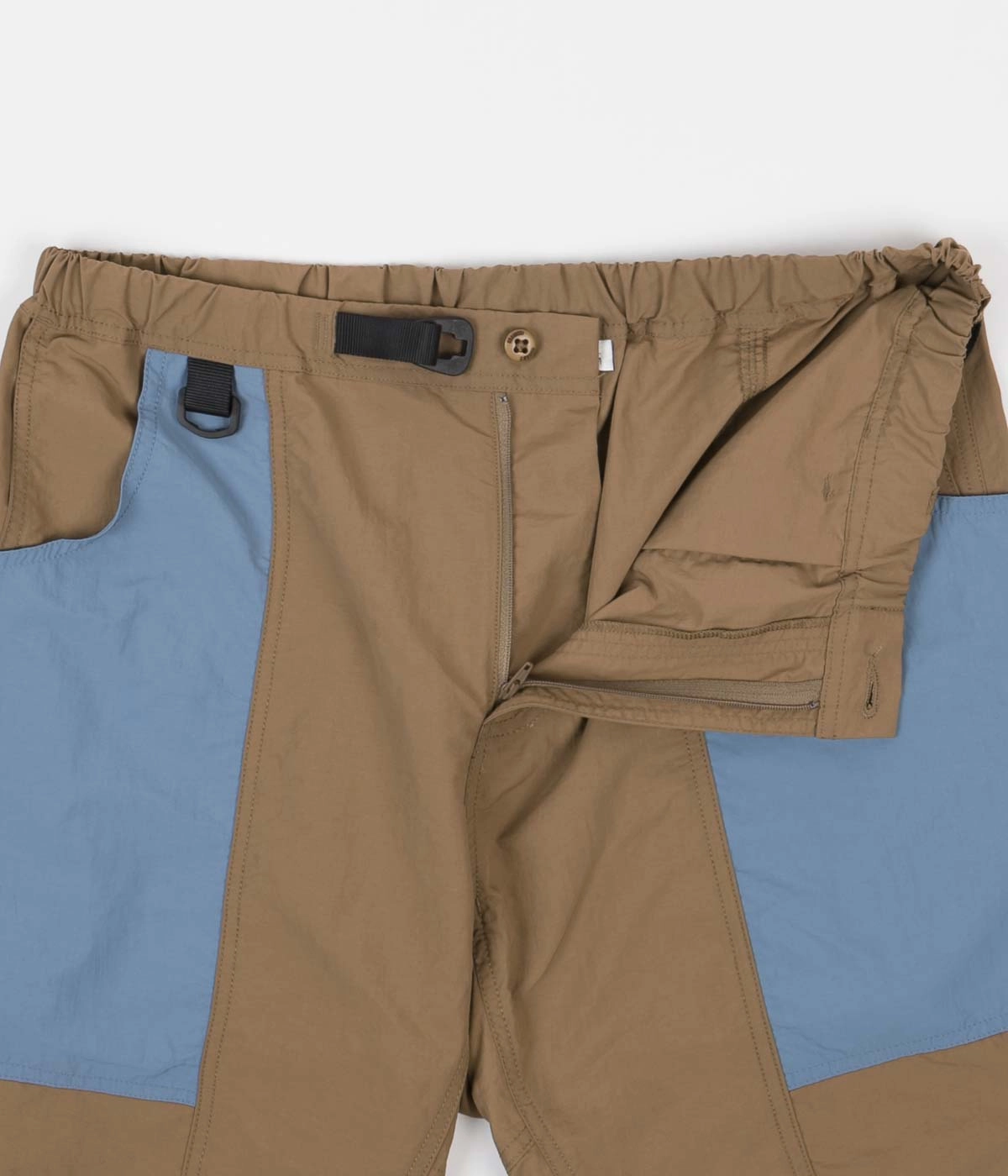 Gramicci Shell Gear Shorts - Tan / Sax Breathable Waistband ReinforcedStressPoints