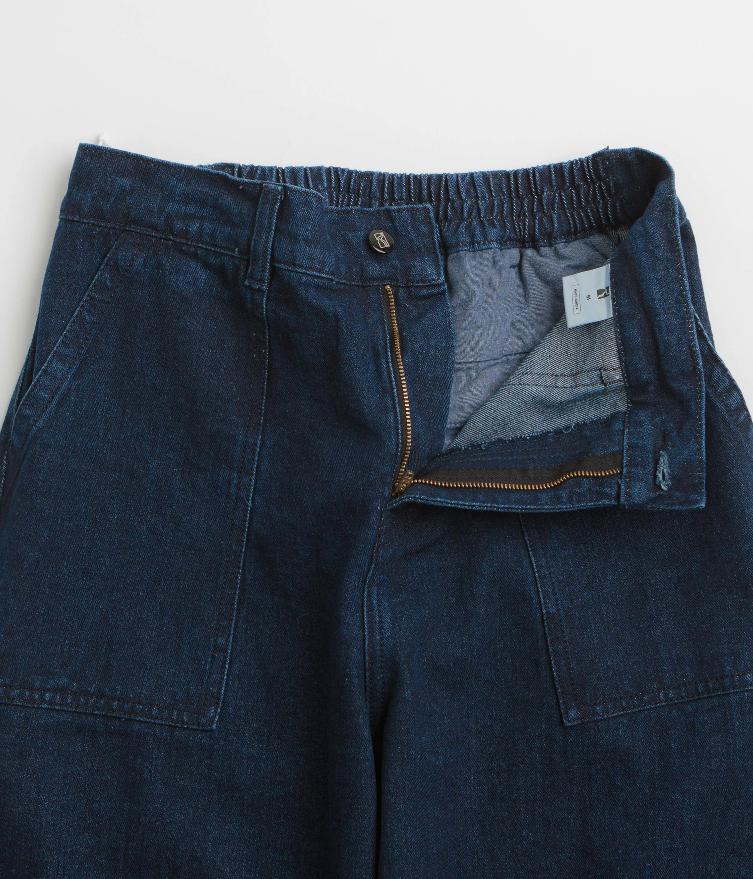 Trendy Layering Poetic Collective Painter Pants - Classic Denim / Black