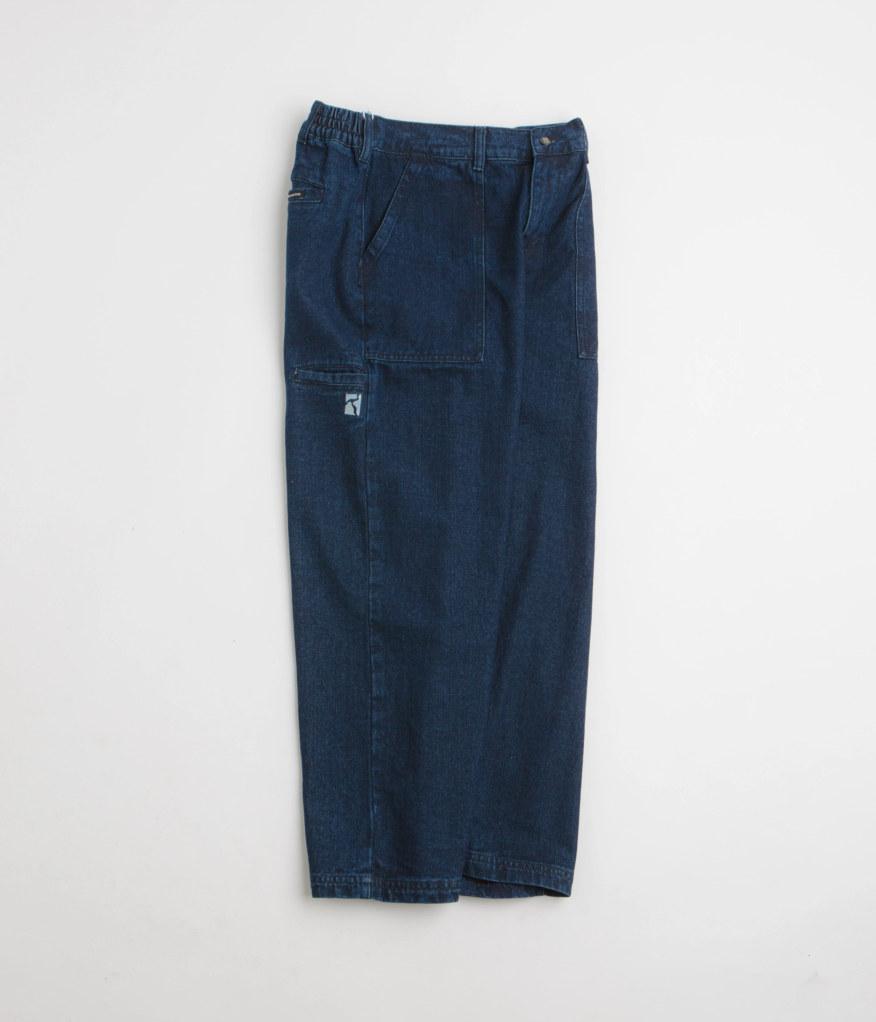 Poetic Collective Painter Pants - Classic Denim / Black Water Repellent Coating Flowy legs