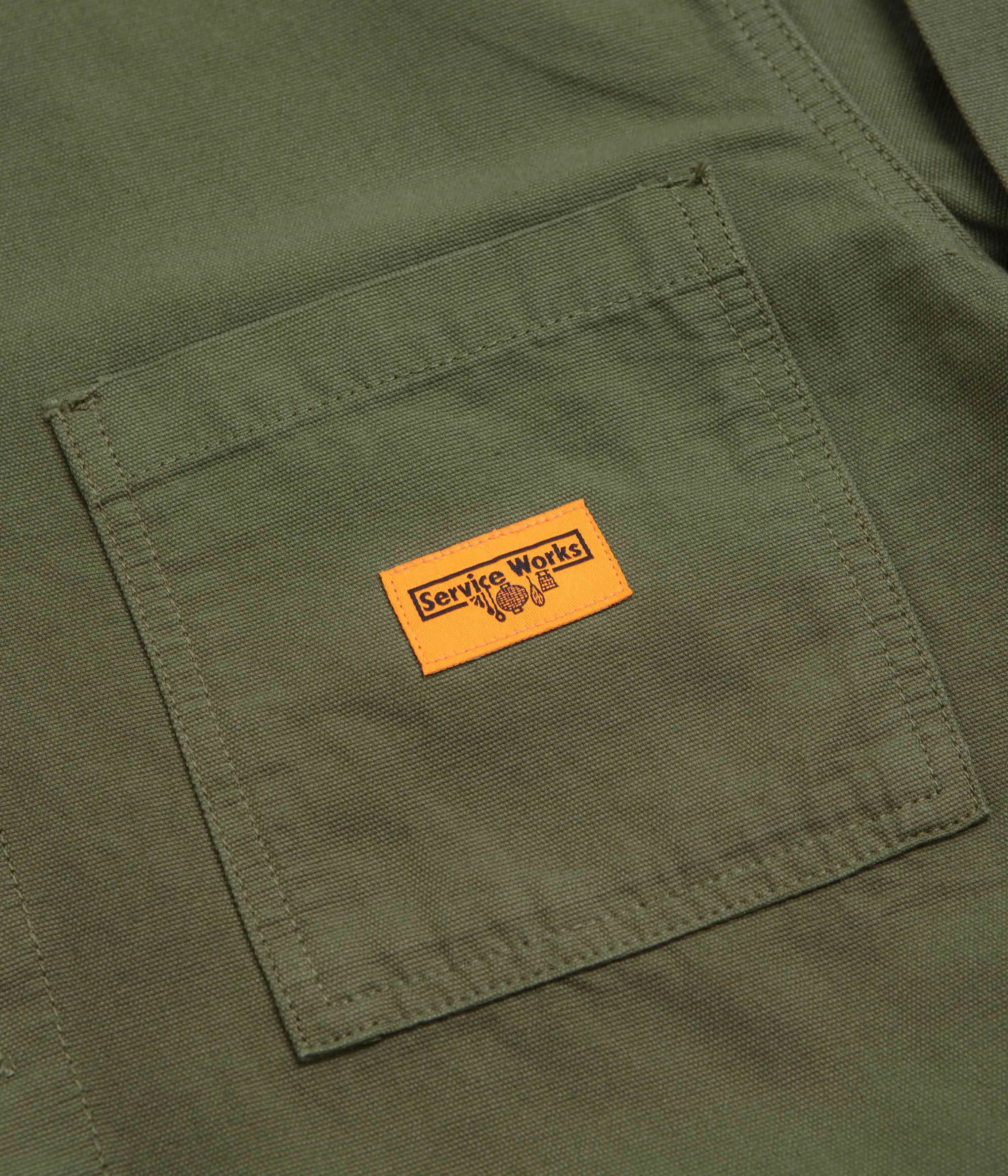 Service Works Canvas Chore Shirt - Olive Sophisticated Look bohemian flair