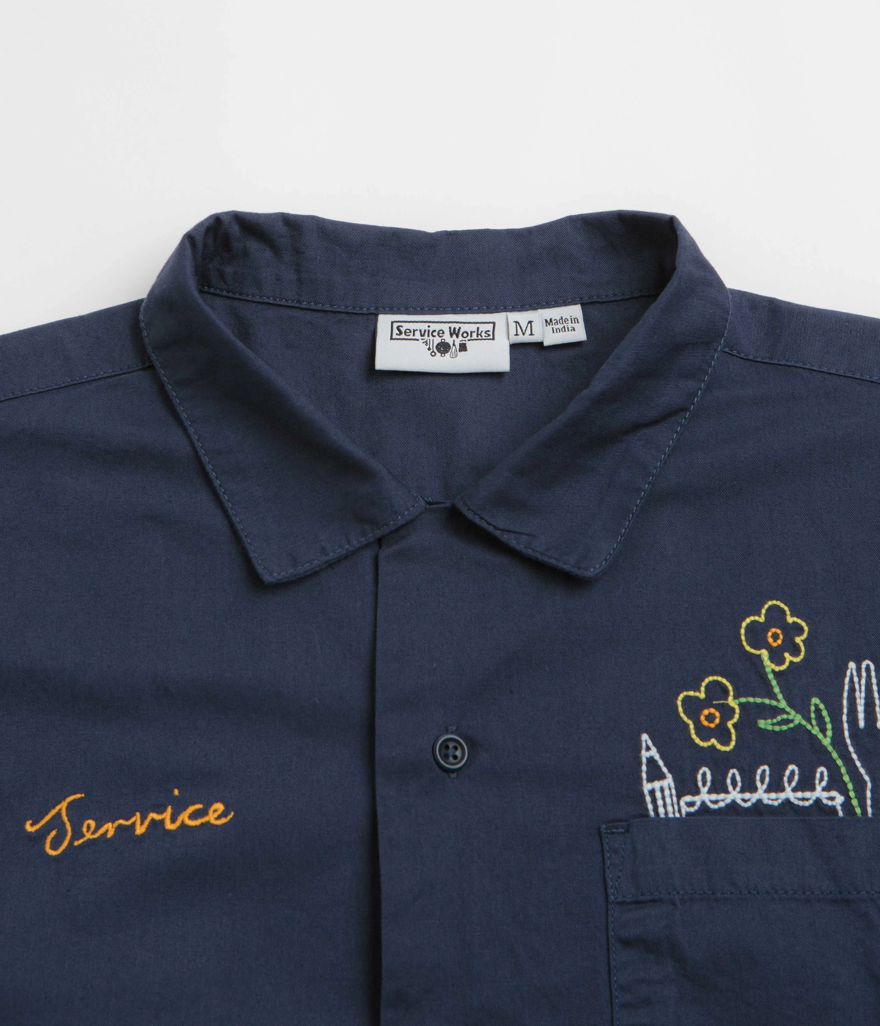 Service Works Light Twill Necessities Short Sleeve Shirt - Navy Designer Look