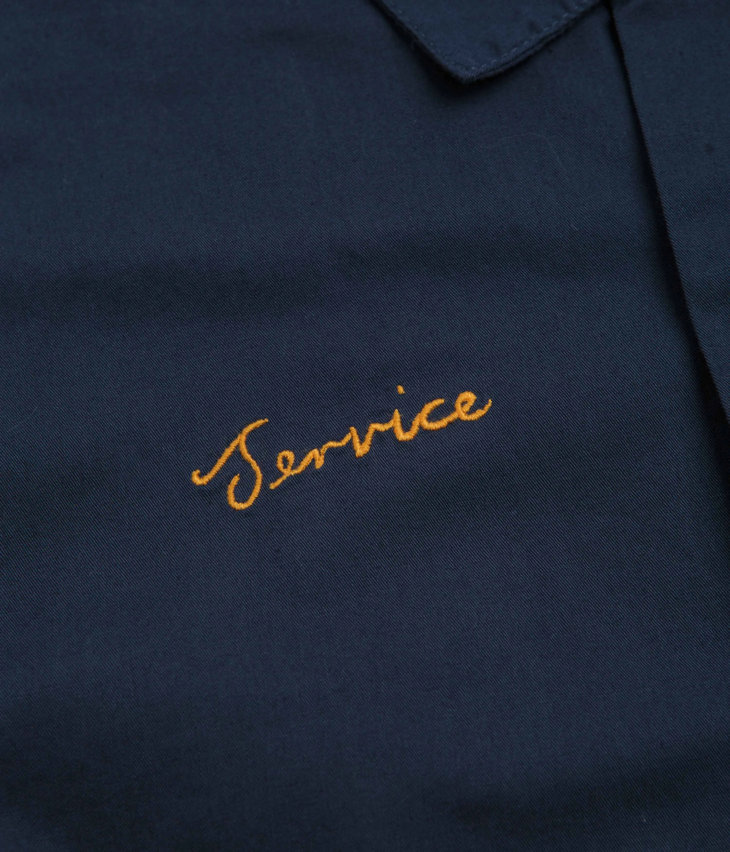 Street Style Service Works Light Twill Necessities Short Sleeve Shirt - Navy