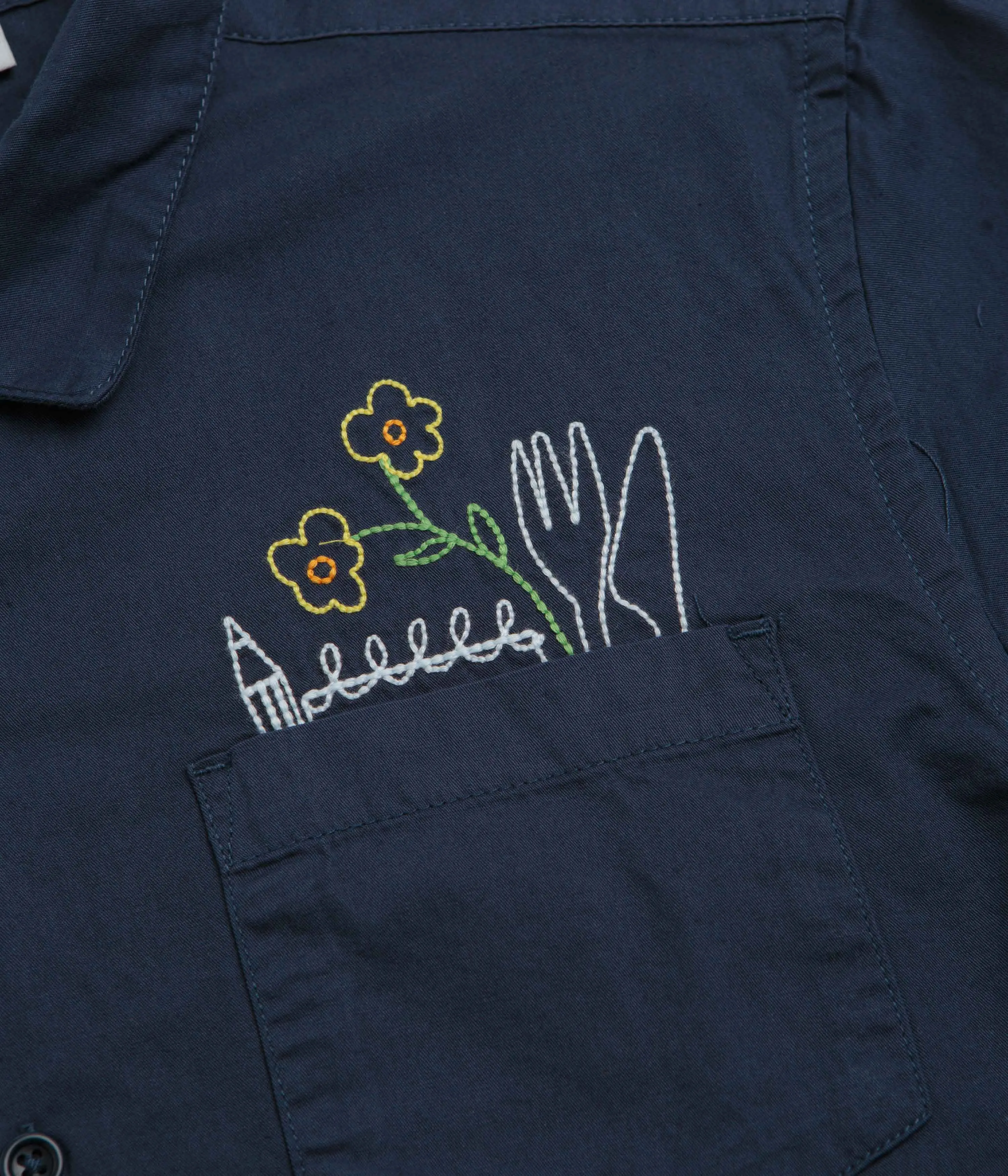 Service Works Light Twill Necessities Short Sleeve Shirt - Navy Creative Professional