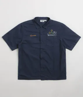 Multipurpose Utility Service Works Light Twill Necessities Short Sleeve Shirt - Navy