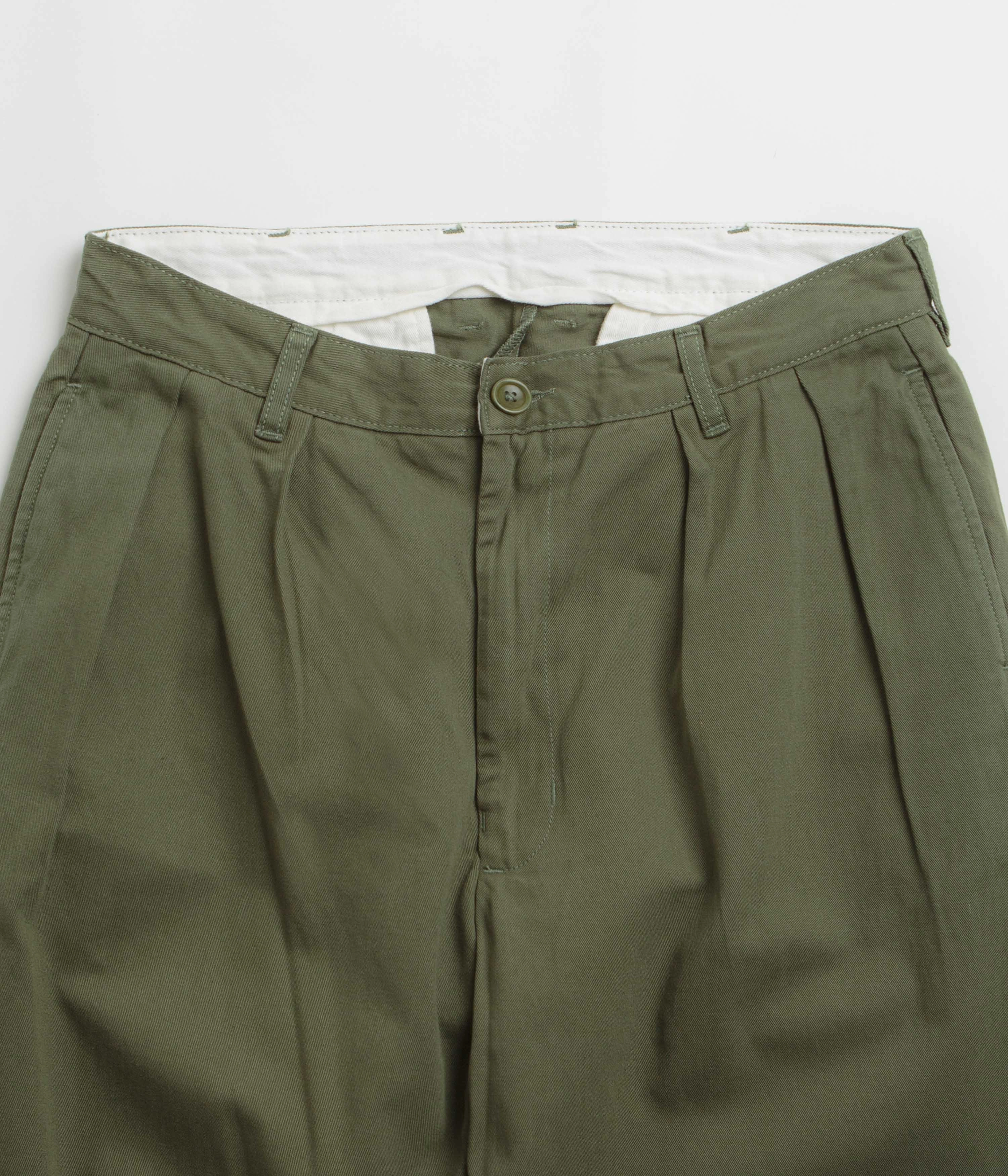 Wrinkle Resistant Finish Service Works Drill Part Timer Pants - Olive