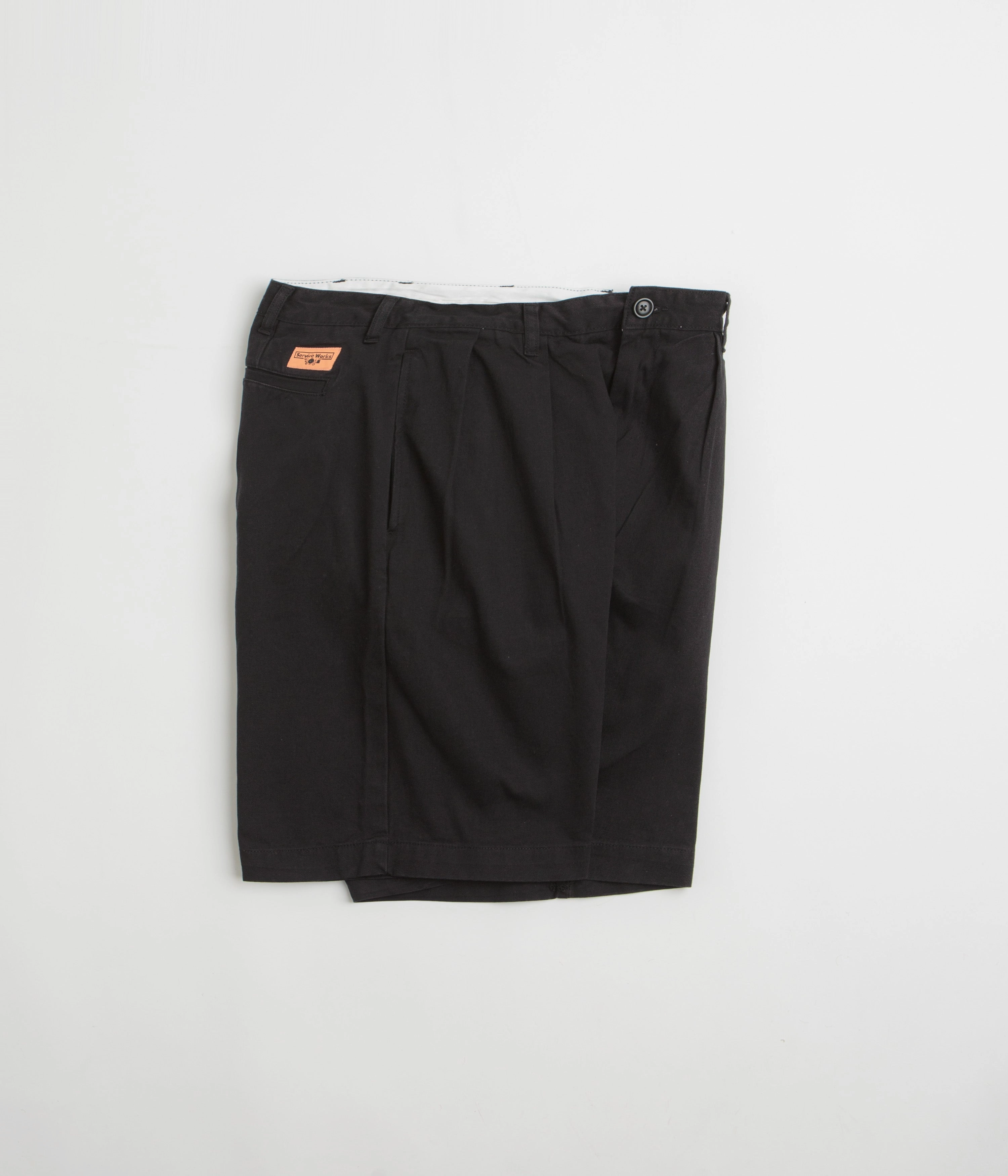 Layered Cuff Design Service Works Drill Part Timer Shorts - Black