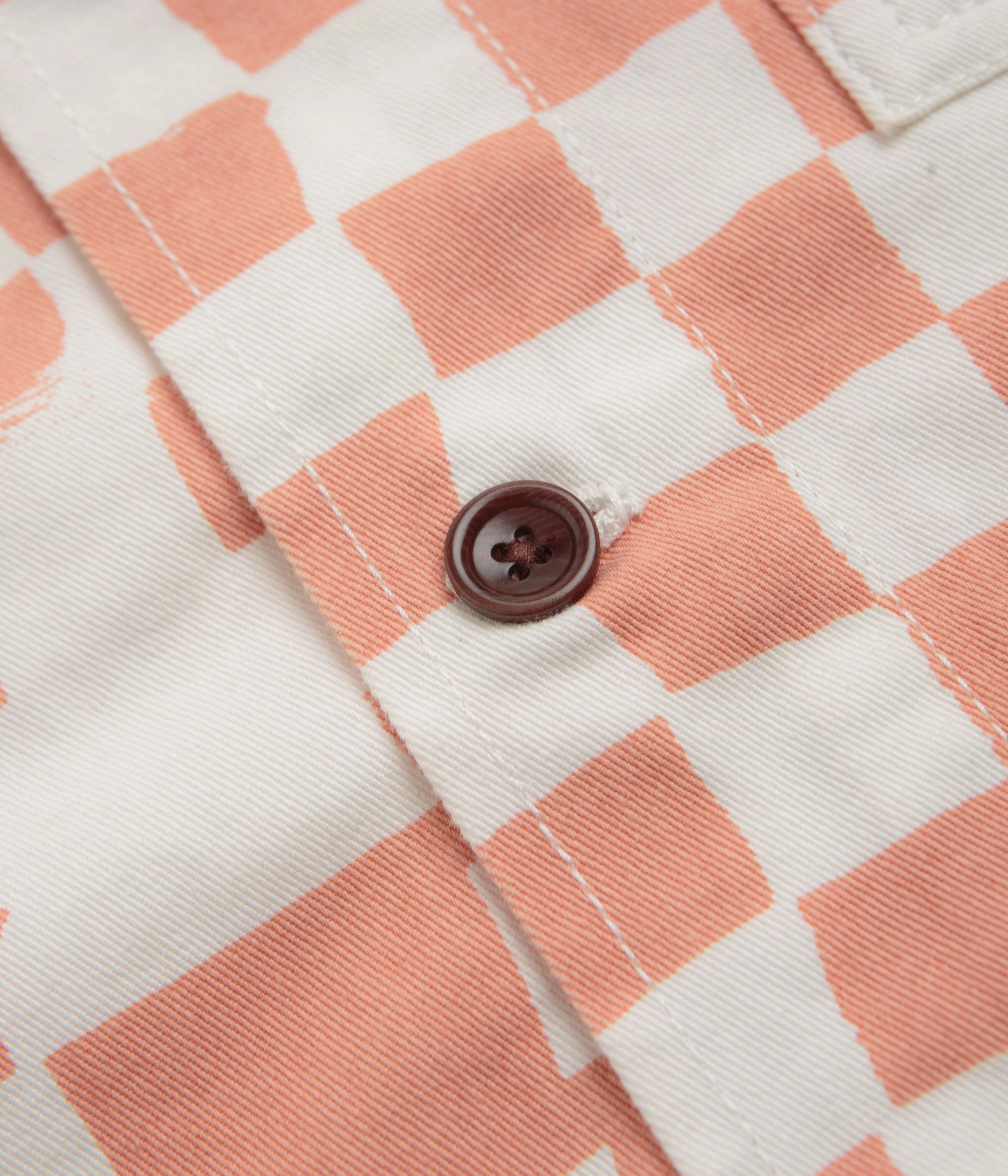 Service Works Drill Printed FOH Jacket - Salmon Checker Eco Friendly Construction