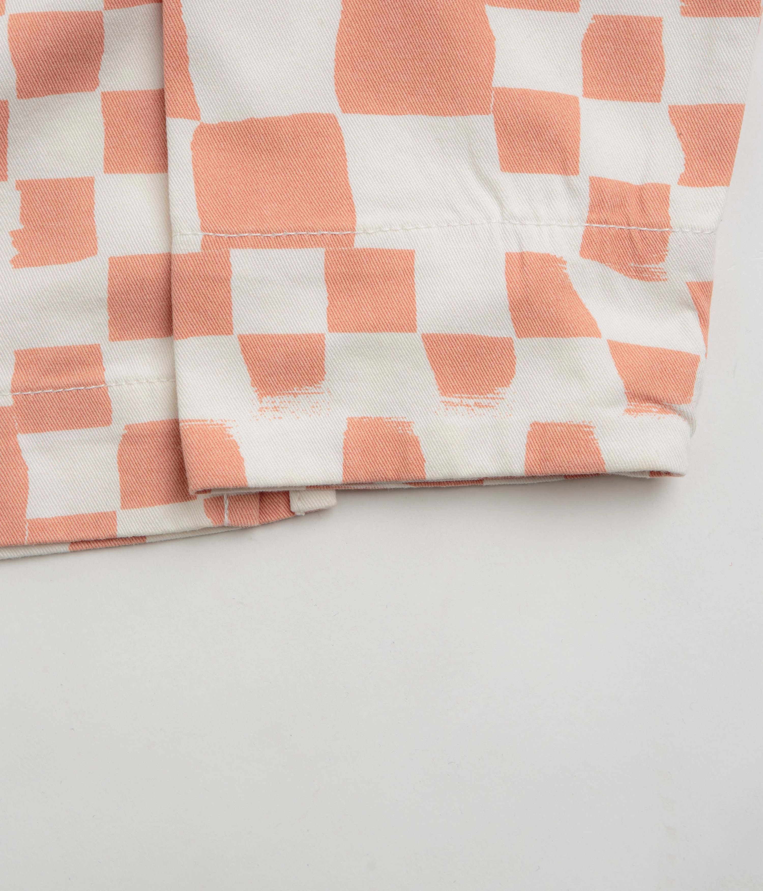 Quilted Interior Service Works Drill Printed FOH Jacket - Salmon Checker