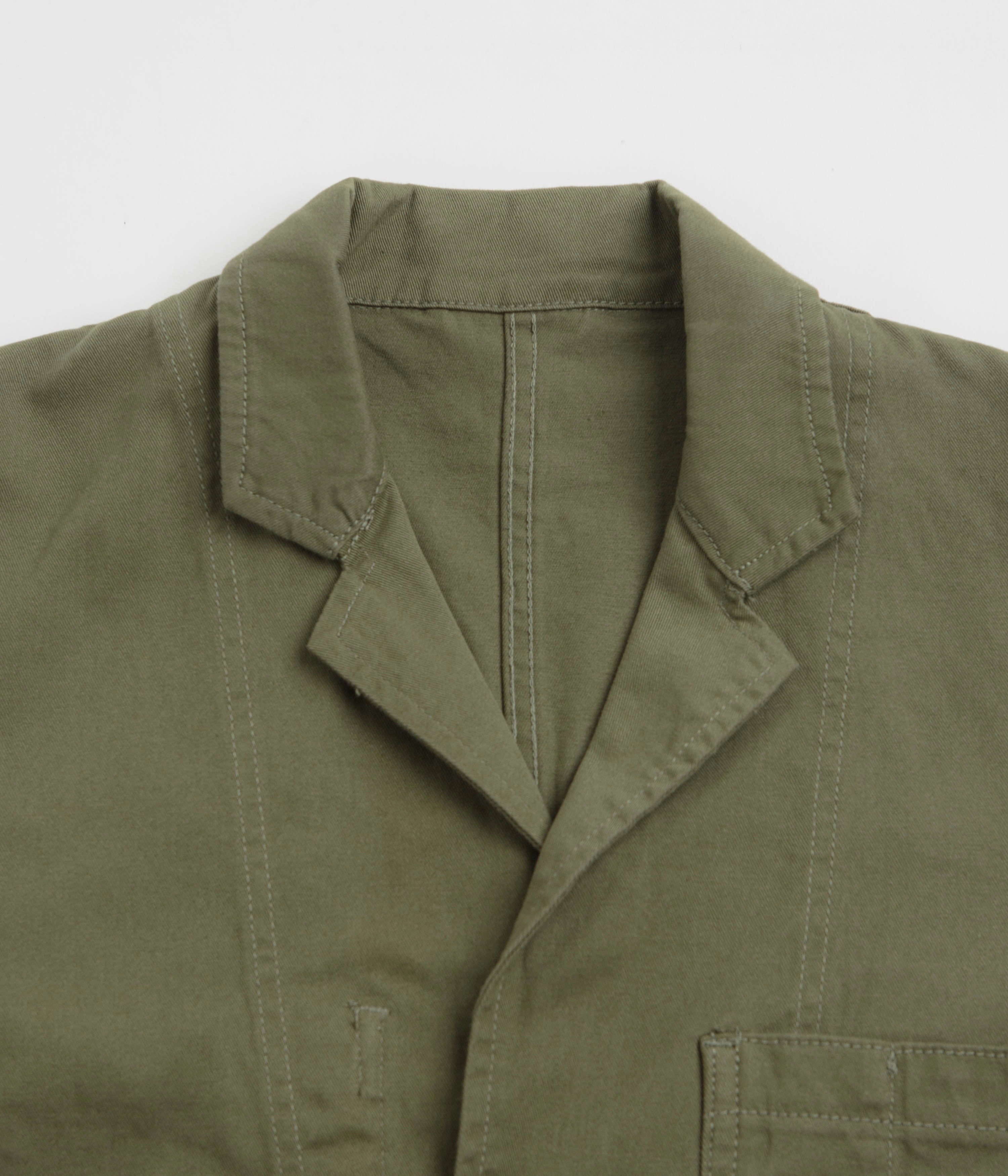 WrinkleFreeFinish Service Works Drill Server Suit Jacket - Olive
