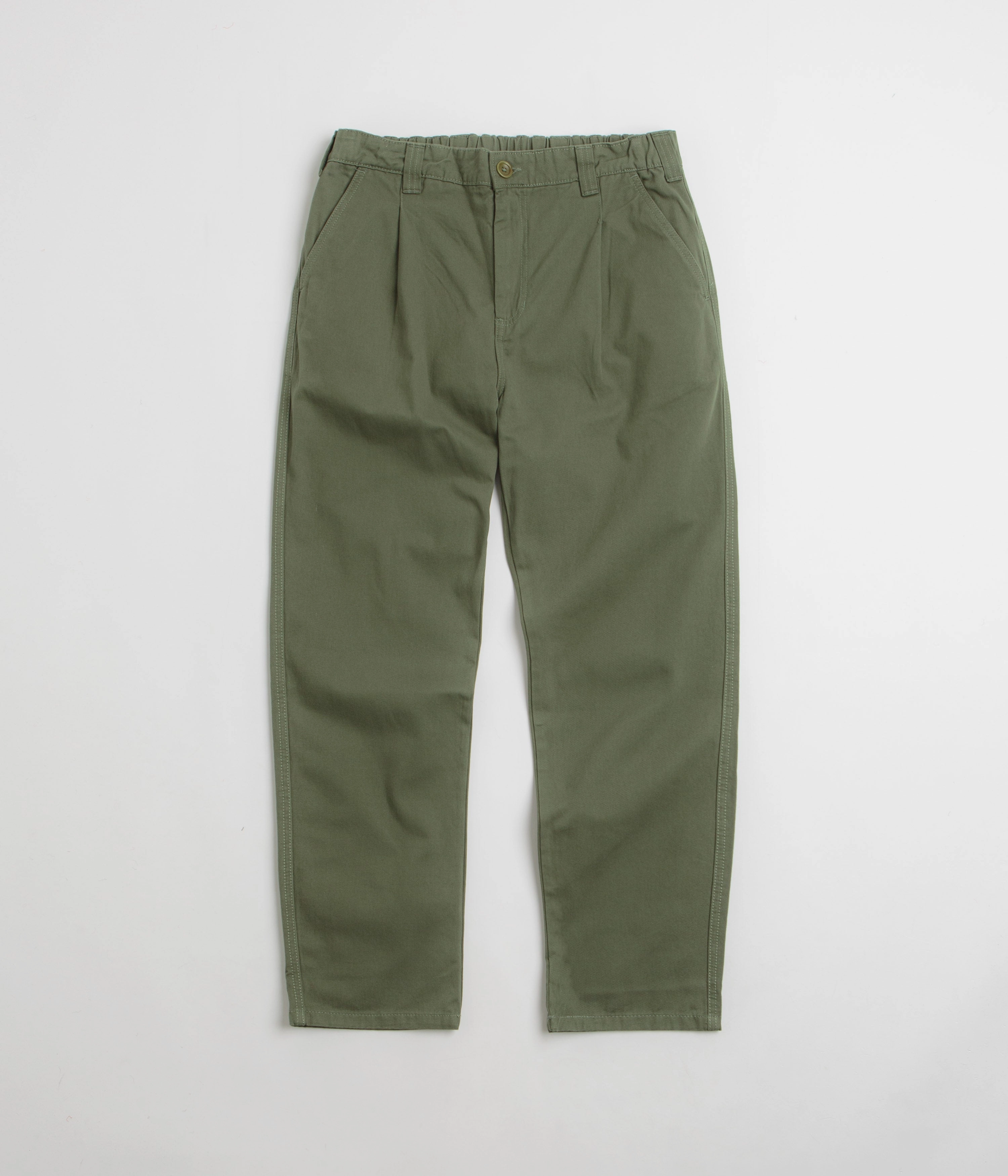 Recyclable Fabric Blend Sporty Touch Service Works Drill Waiter Pants - Olive