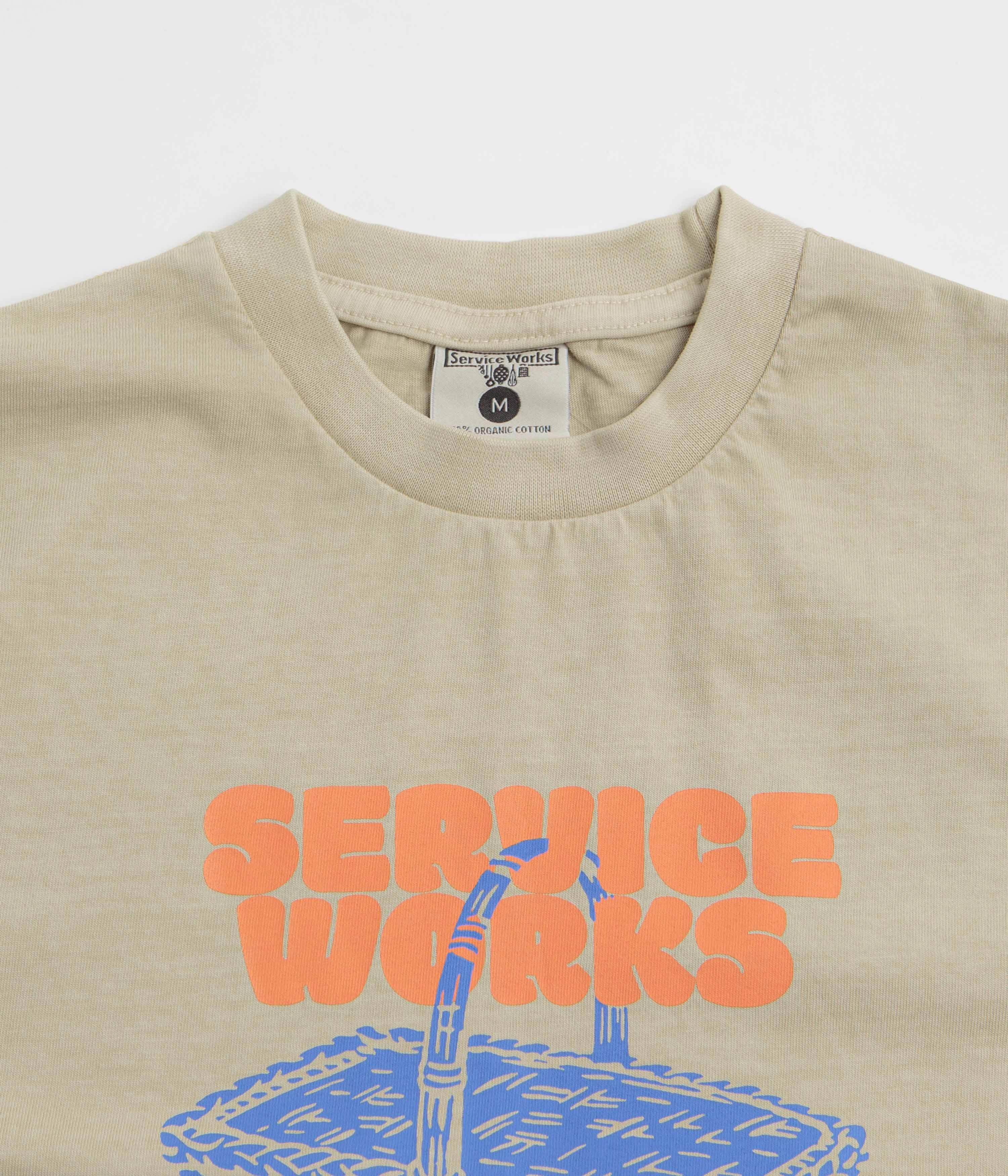 Comfortable And Trendy Service Works En Plein Air T-Shirt - Stone