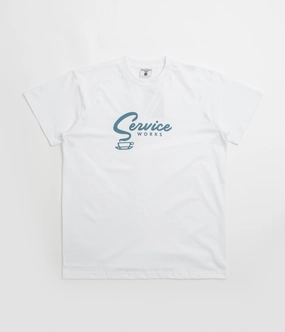Service Works Espresso T-Shirt - White Workout Comfortable fit