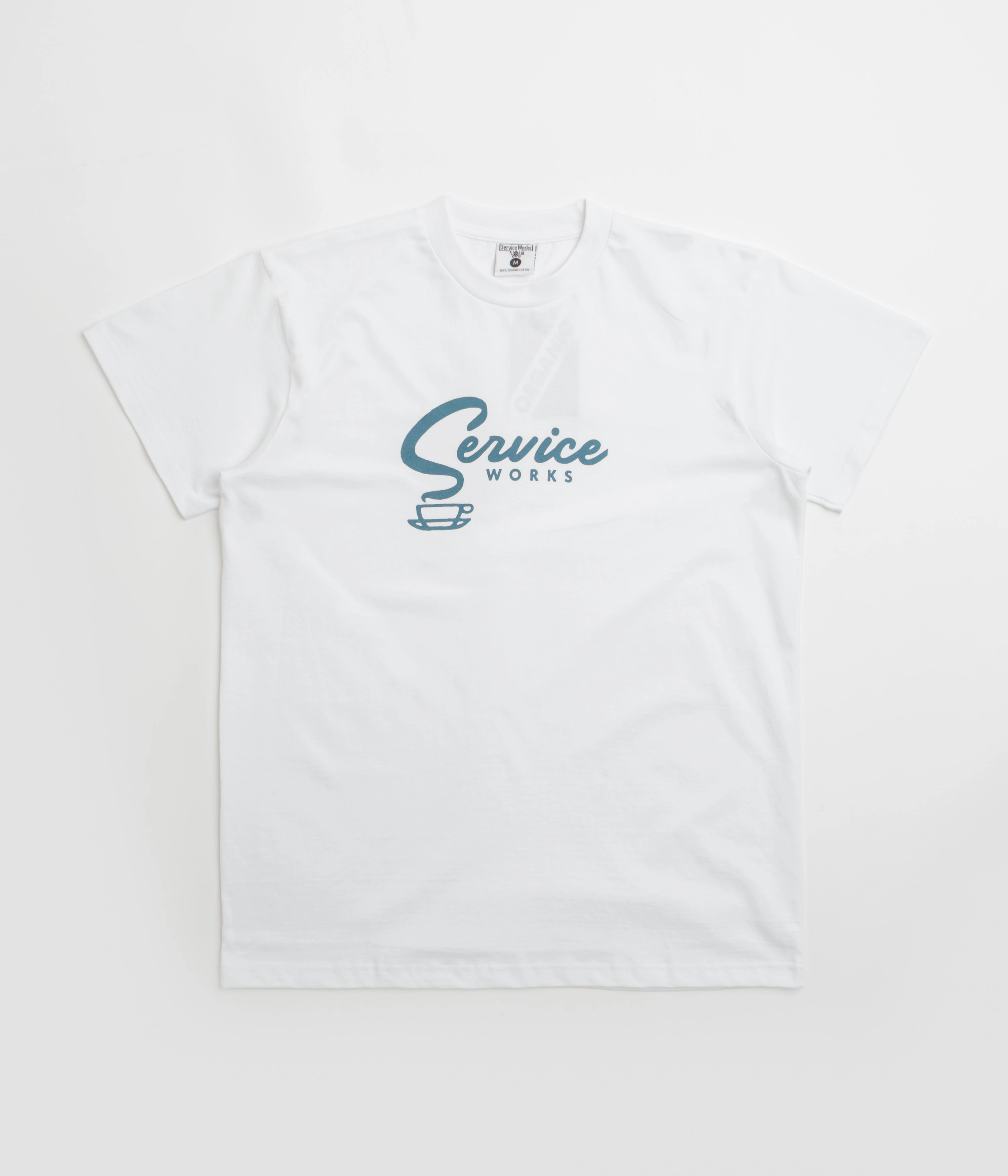 Service Works Espresso T-Shirt - White Workout Comfortable fit