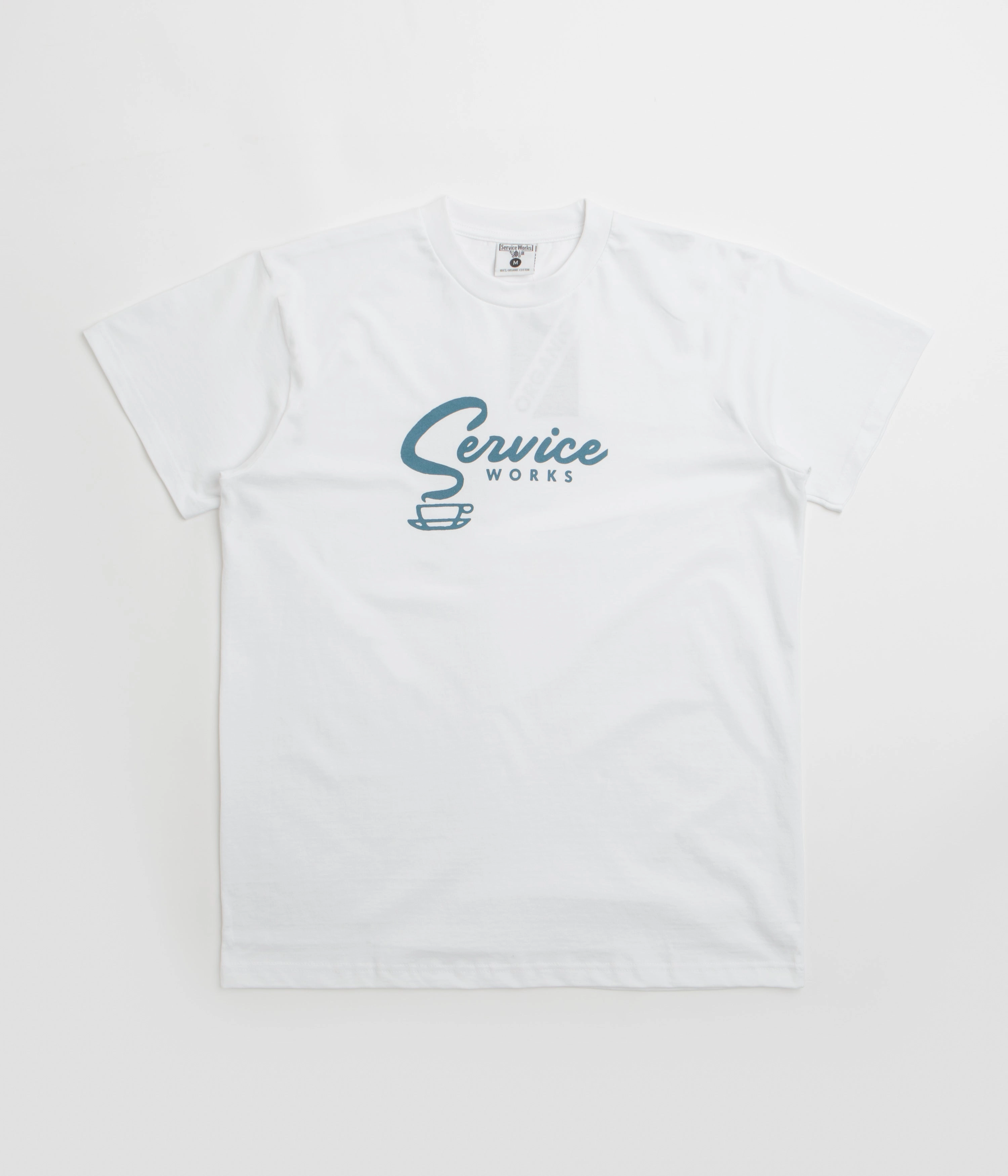 Service Works Espresso T-Shirt - White Comfy Essentials Wear Outdoor Style