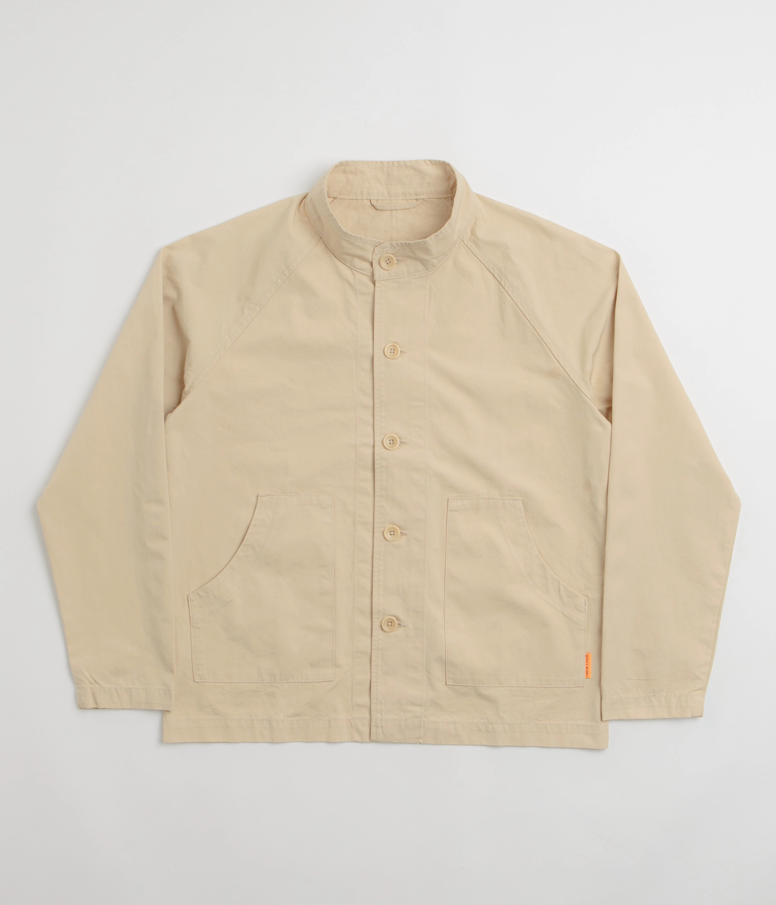 City Commuter Service Works Fine Twill Waiters Jacket - Pale Khaki