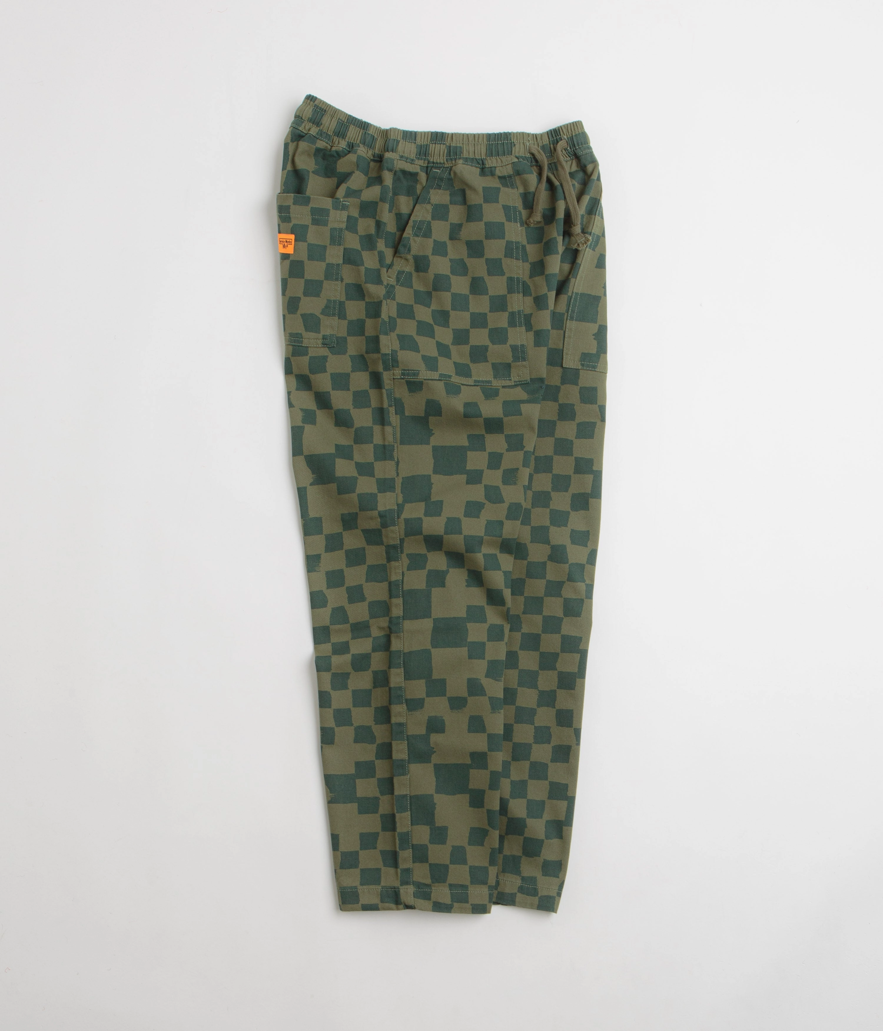 Service Works Printed Chef Pants - Olive Checker TemperatureRegulation