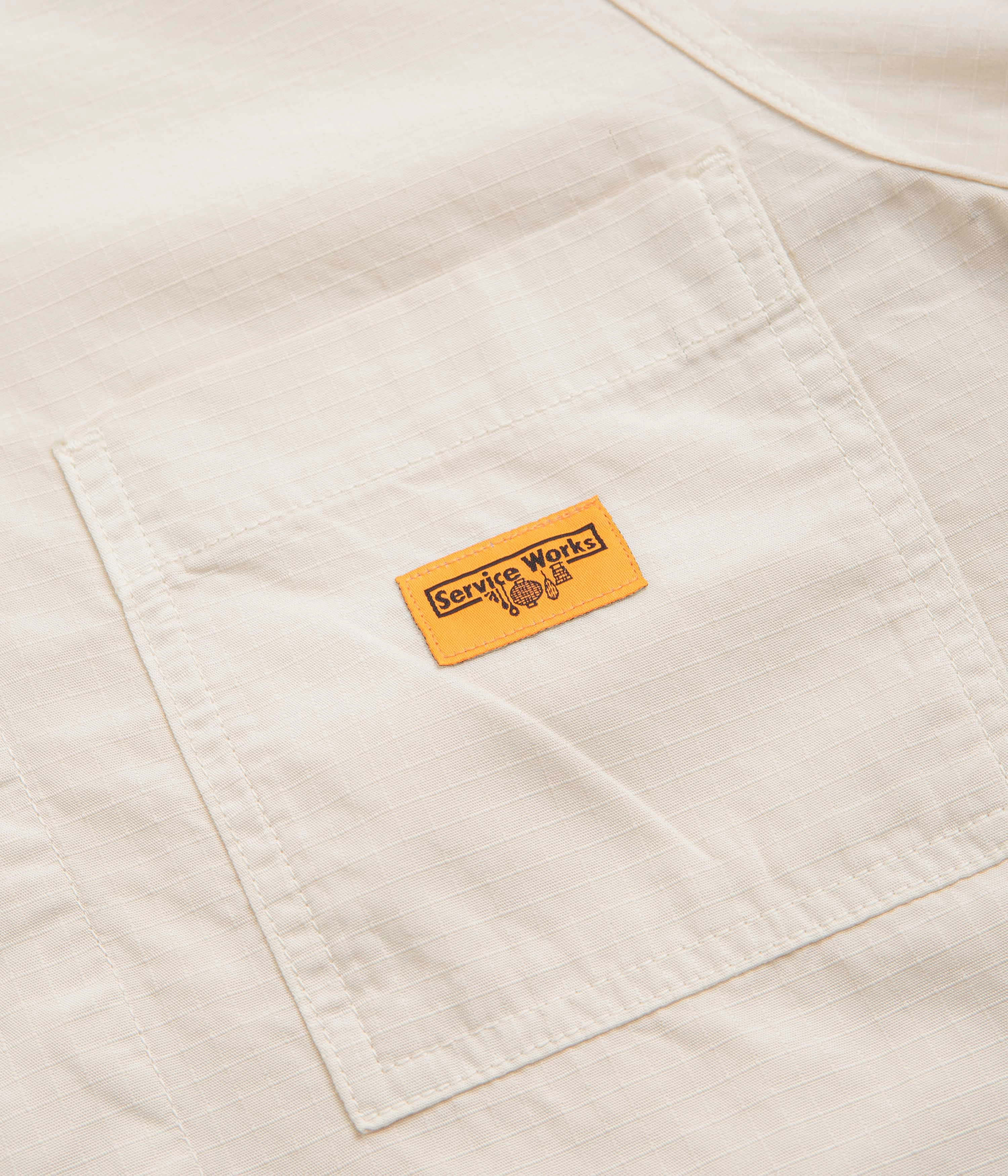 Weatherproof Zipper Service Works Ripstop FOH Jacket - Bone