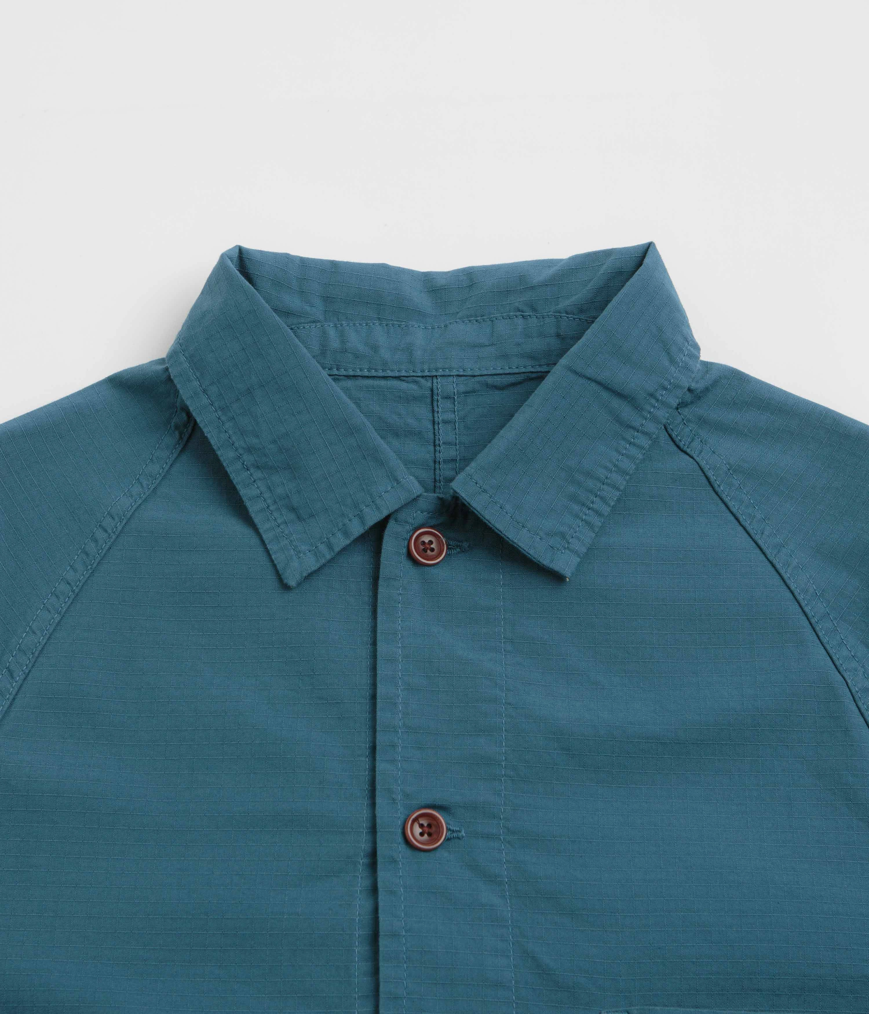 Convertible Sleeves Recycled Material Service Works Ripstop FOH Jacket - Ocean