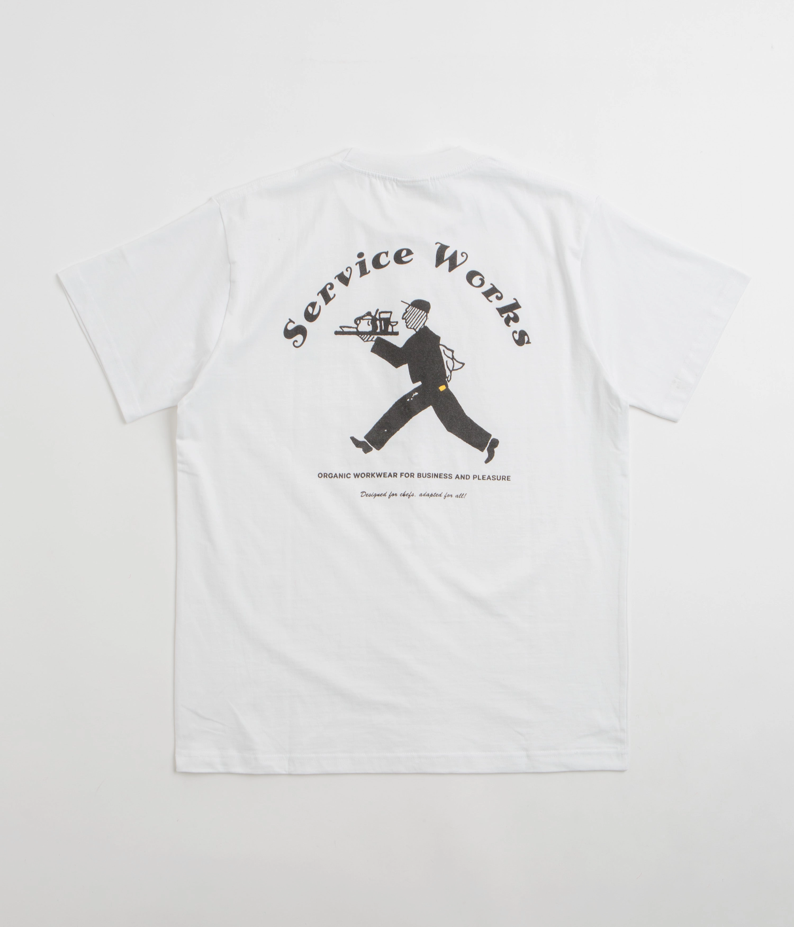 Service Works Waiter T-Shirt - White Basic Top TexturedWeavePattern