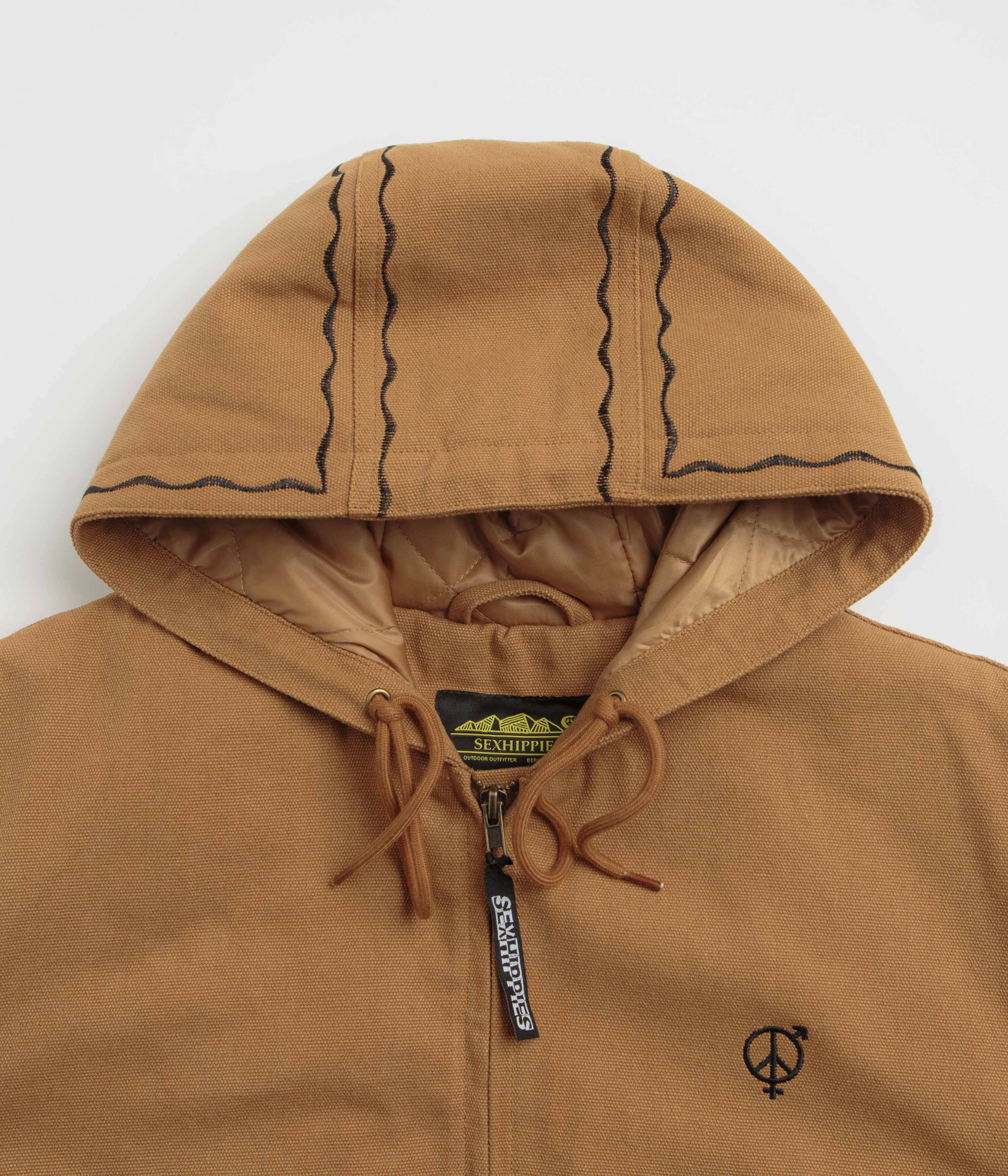 Sexhippies Welders Stitch Heavyweight Canvas Jacket - Work Wear Brown HybridLayerCompatibility